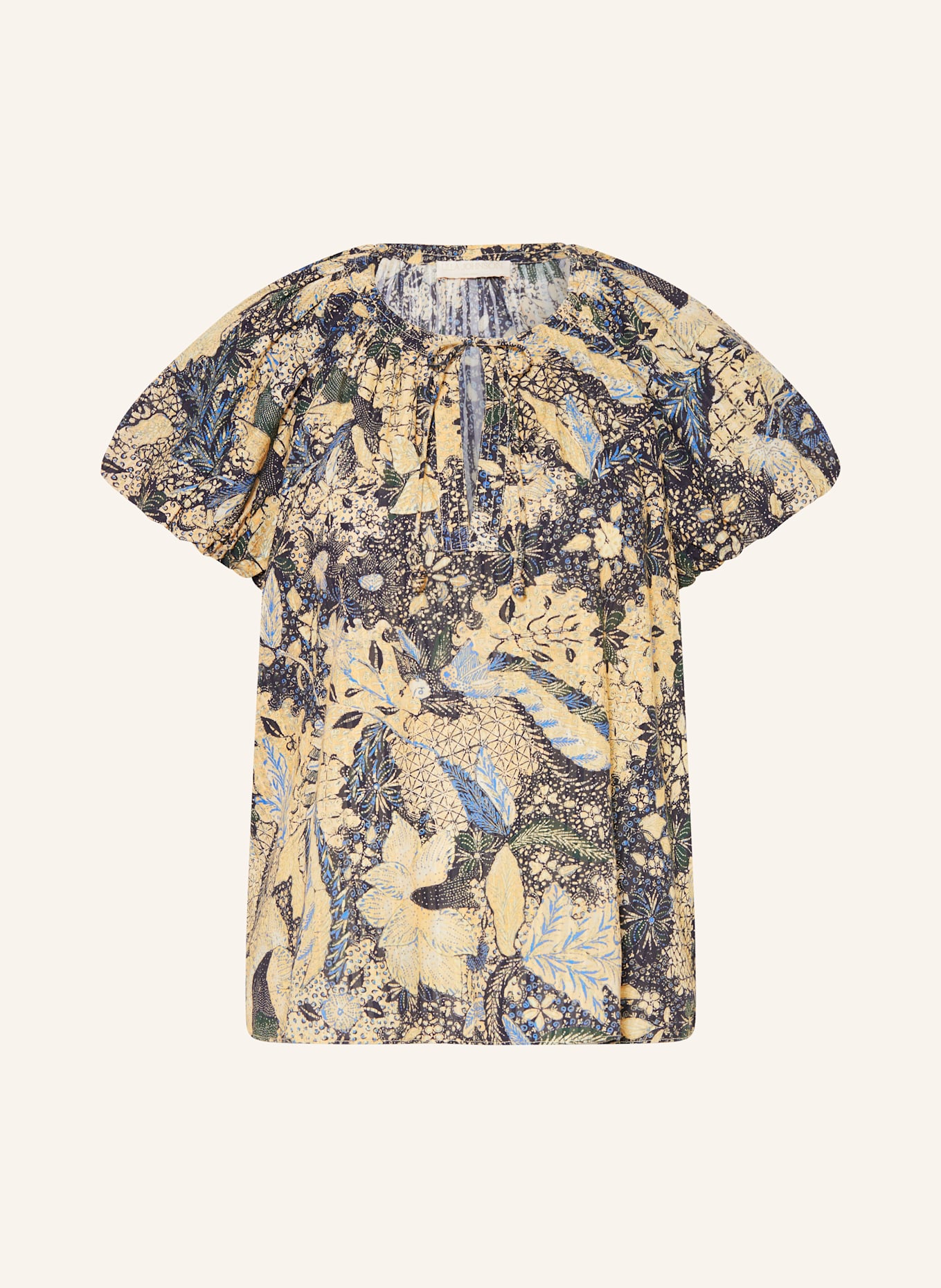 ULLA JOHNSON Bluzka ISSA: ŻÓŁTY / CZARNY / NIEBIESKI