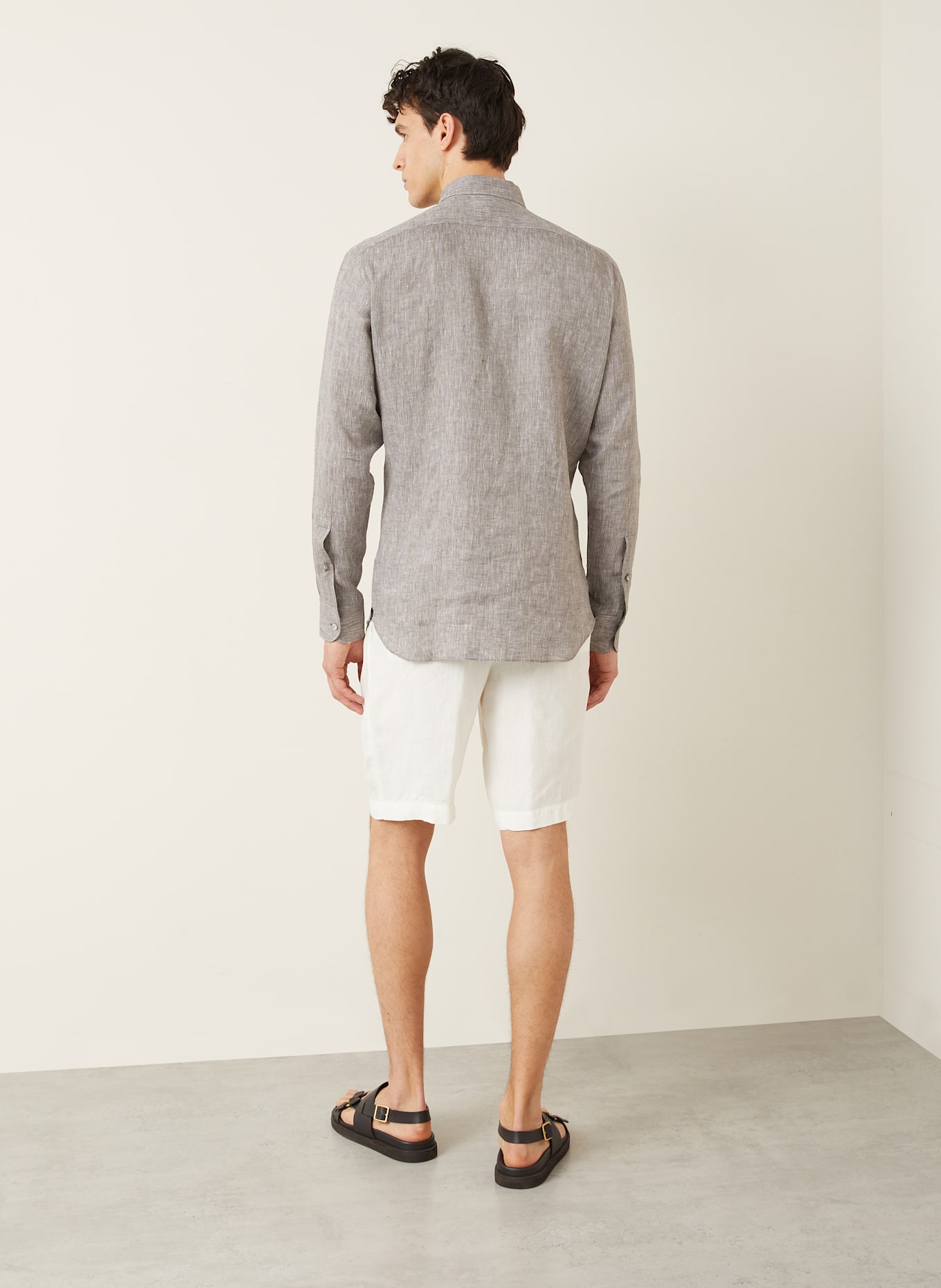 ZEGNA Leinenhemd OASI Comfort Fit: GRAU