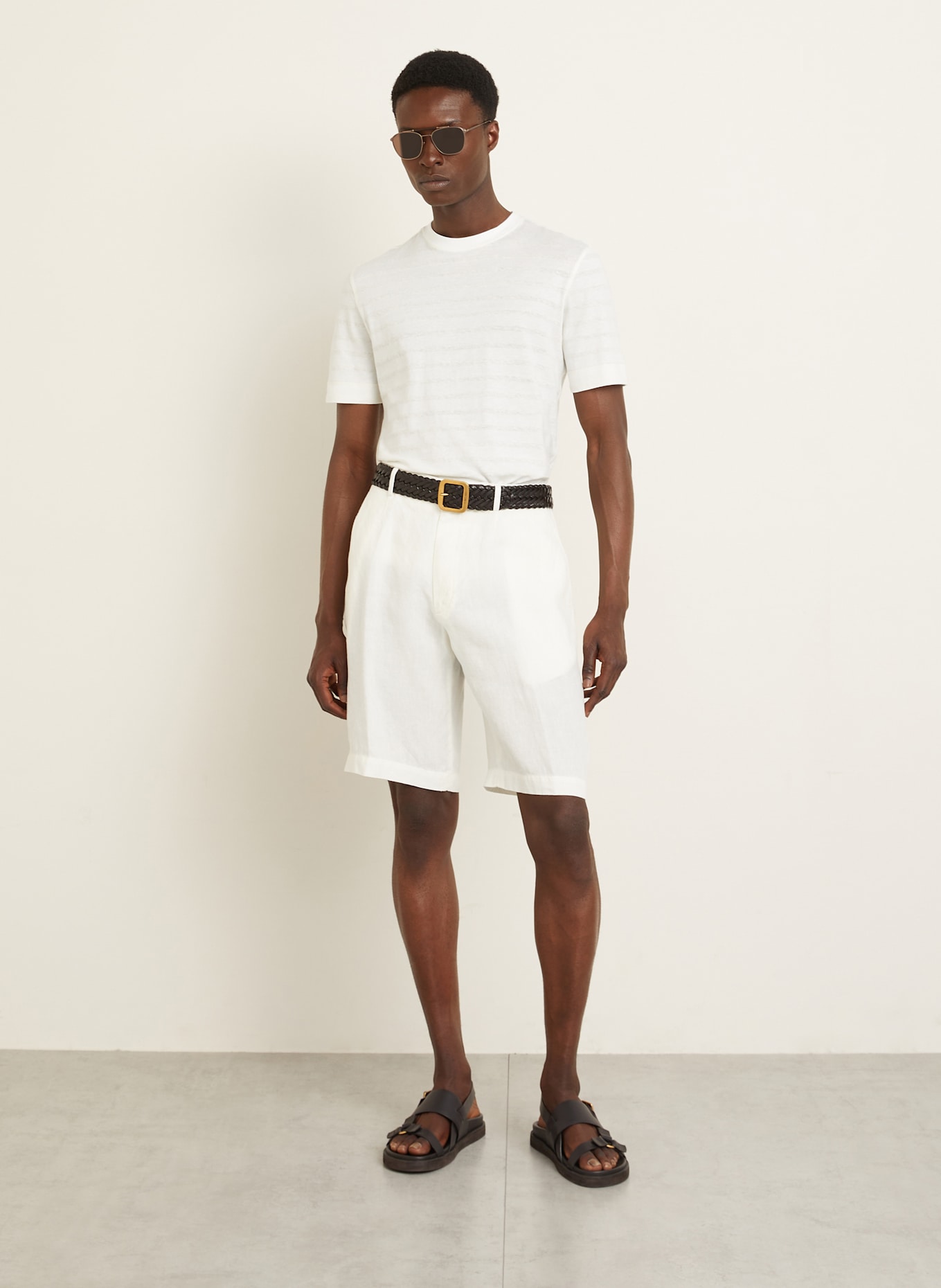 ZEGNA Leinenshorts: WEISS