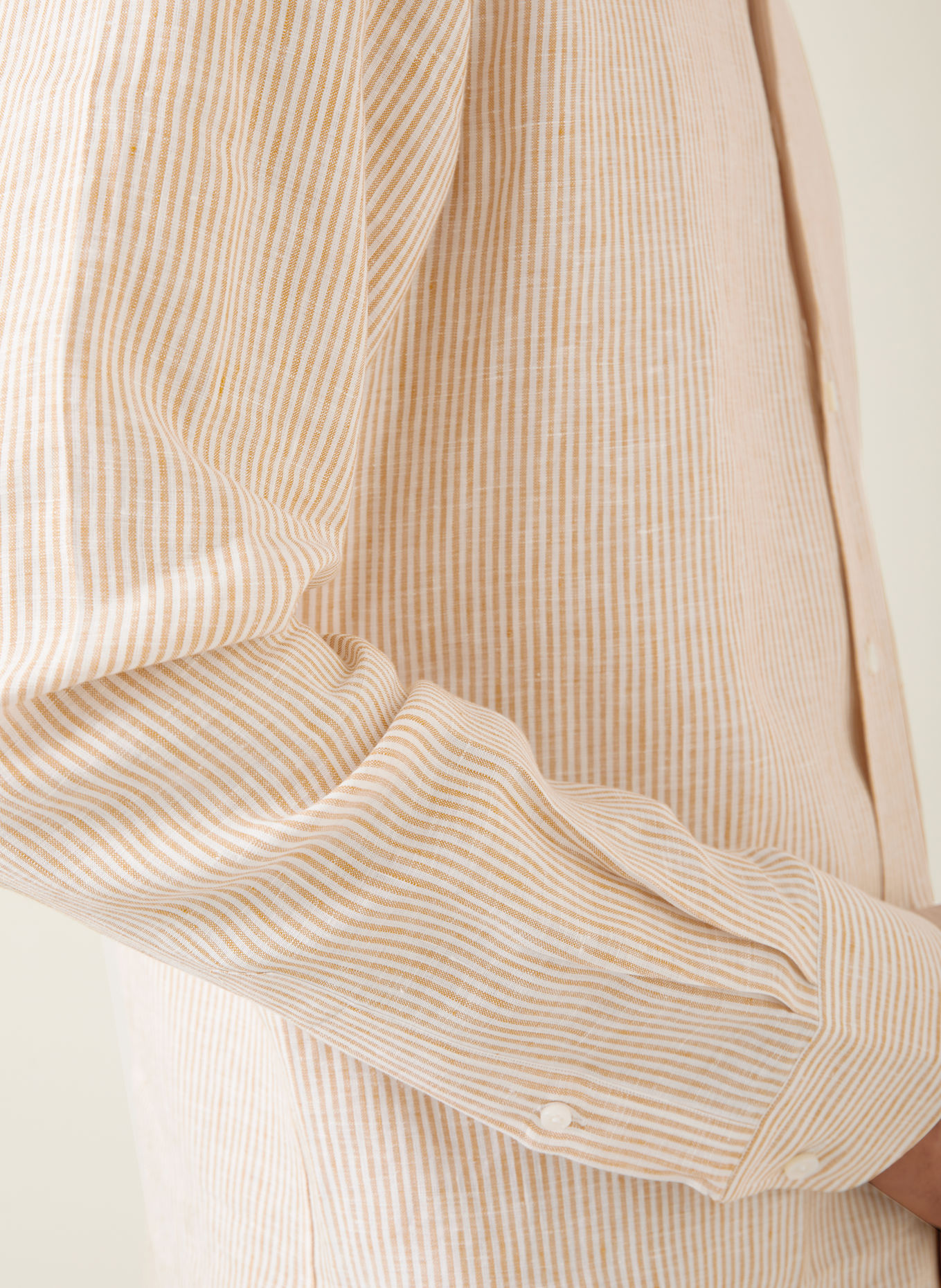 ZEGNA Leinenhemd Regular Fit: WEISS / HELLBRAUN