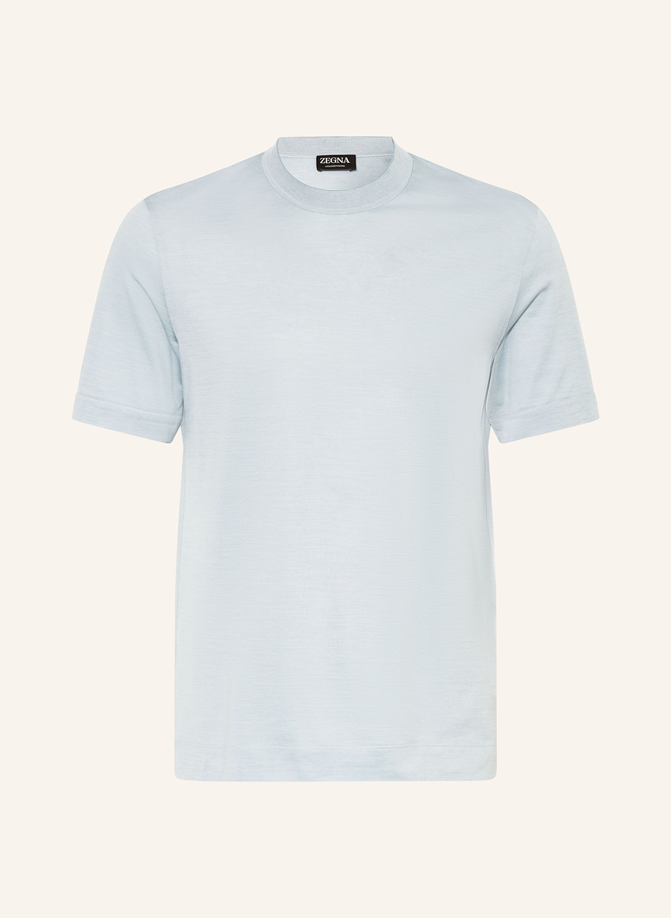 ZEGNA T-shirt avec soie: BLEU CLAIR