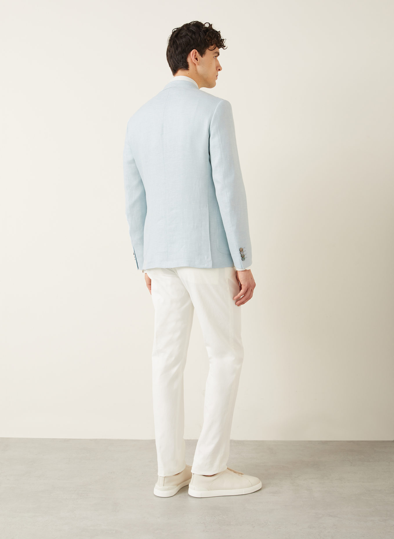 ZEGNA Sakko Extra Slim Fit mit Leinen: HELLBLAU