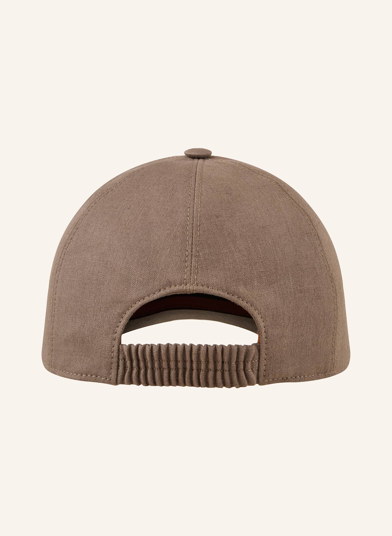 ZEGNA Leinen-Cap: BRAUN