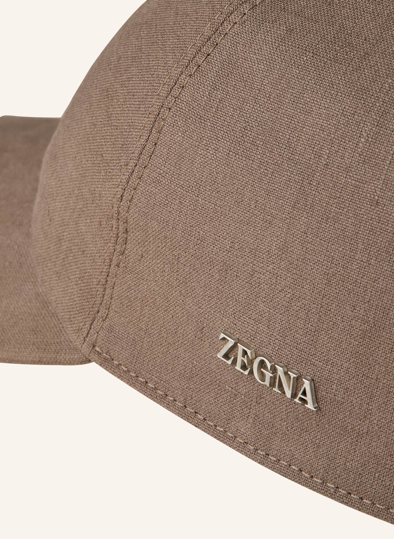 ZEGNA Leinen-Cap: BRAUN