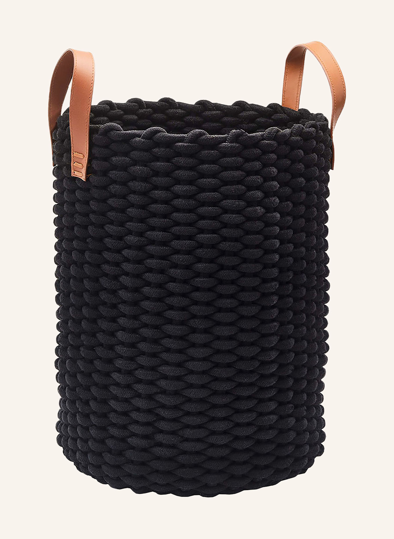 AQUANOVA Wäschekorb RUDON: SCHWARZ / BRAUN