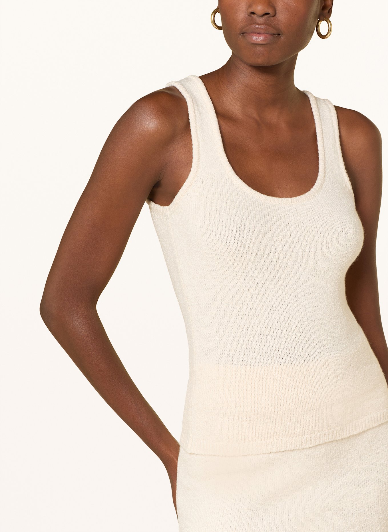 ALMADA LABEL Top z dzianiny RIRI: ECRU