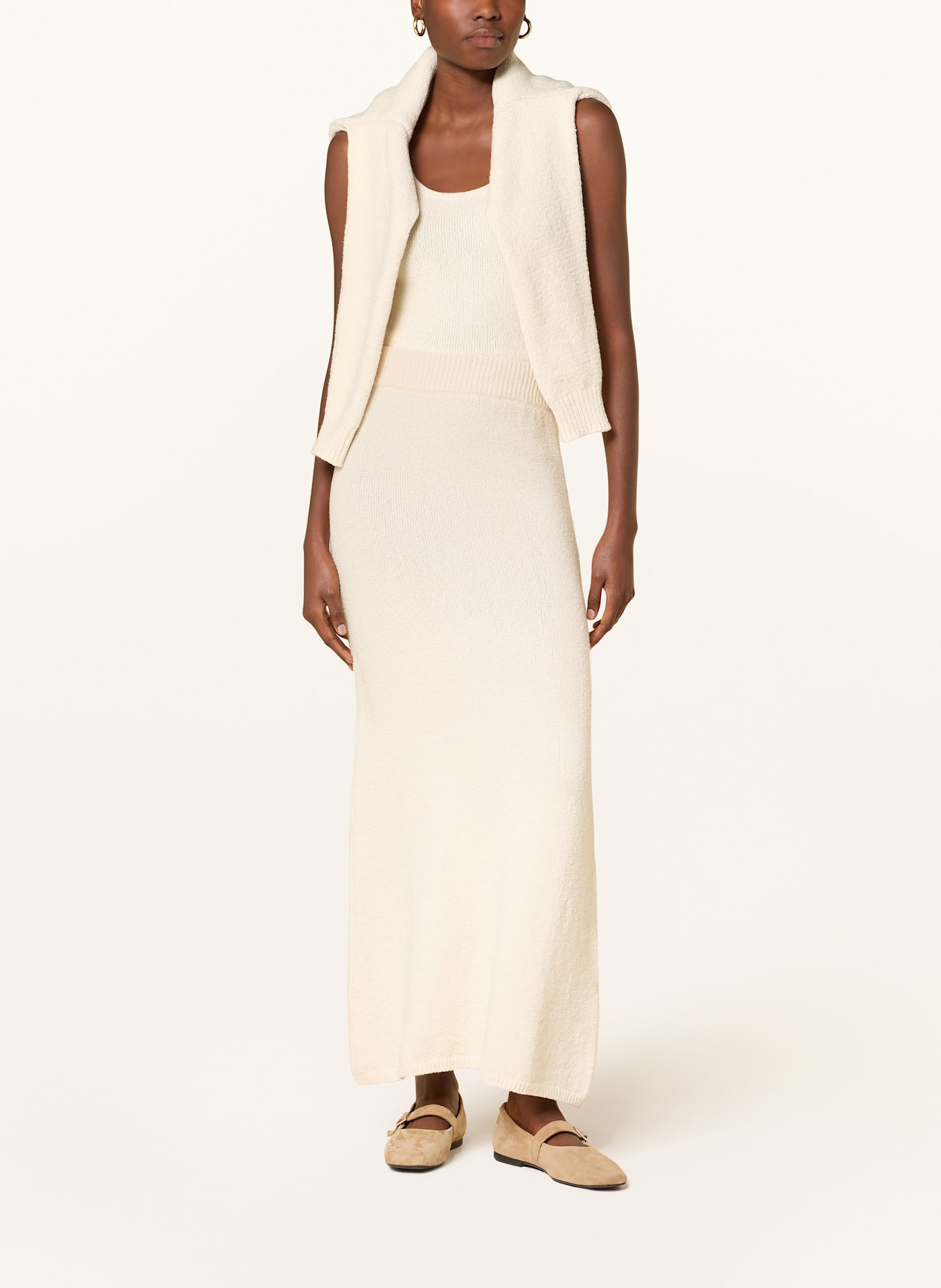 ALMADA LABEL Jupe en maille UMI: ÉCRU