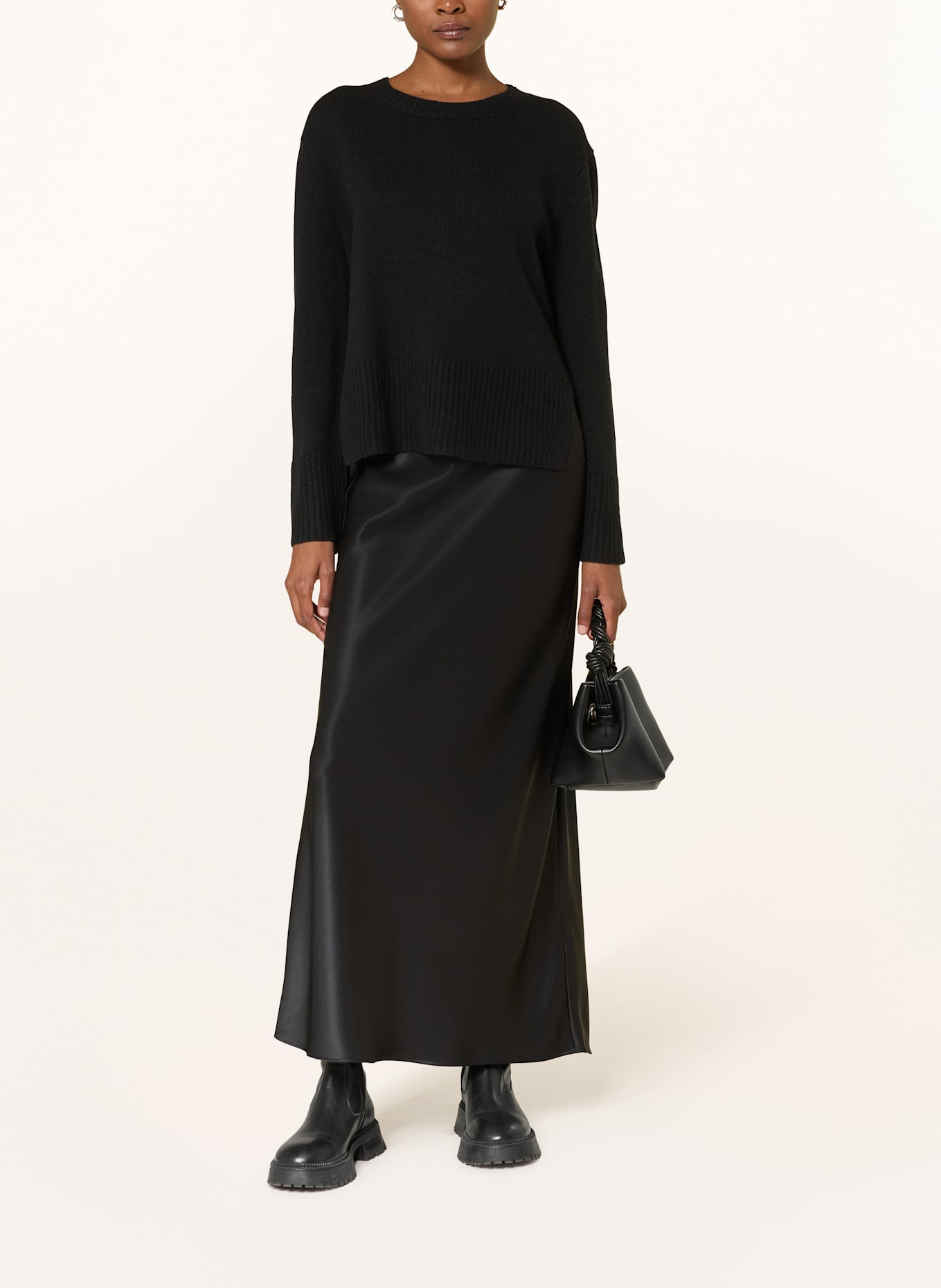 MRS & HUGS Cashmere-Pullover: SCHWARZ