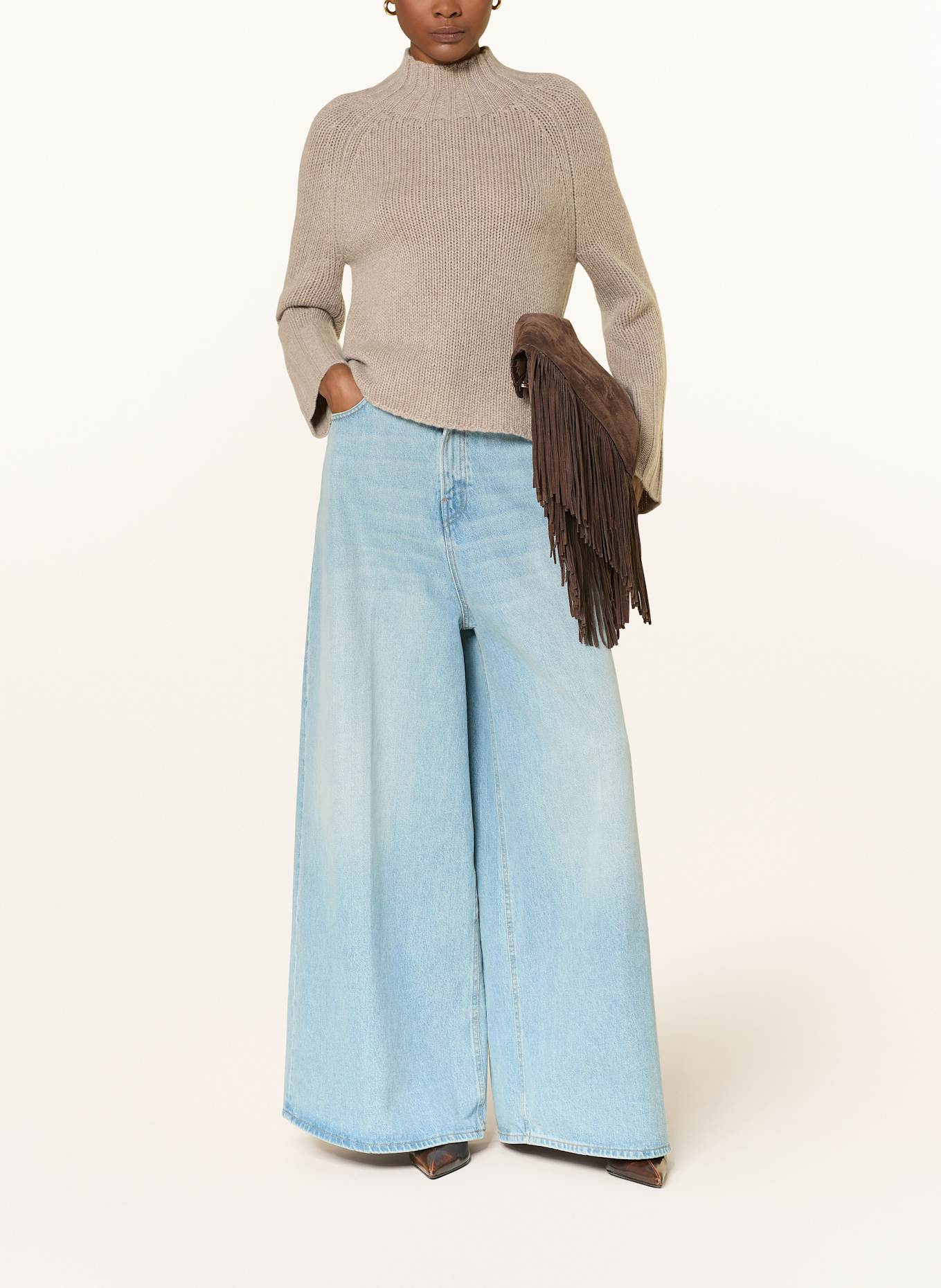 MRS & HUGS Cashmere-Pullover: TAUPE