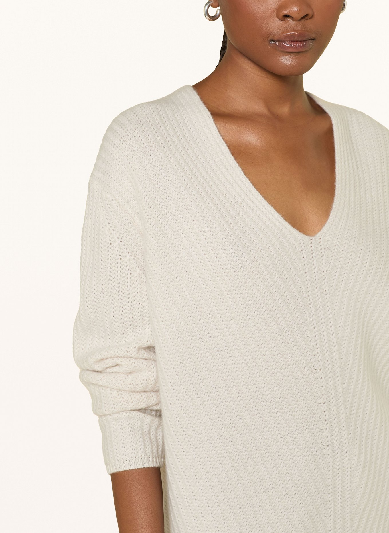 MRS & HUGS Cashmere-Pullover: HELLGRAU