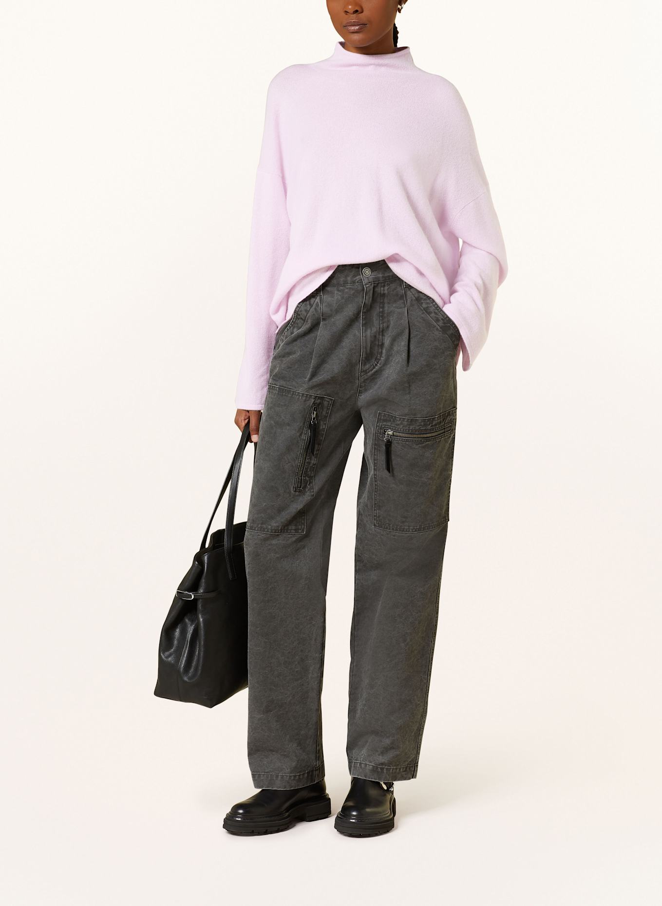 MRS & HUGS Oversized-Pullover aus Cashmere: HELLLILA