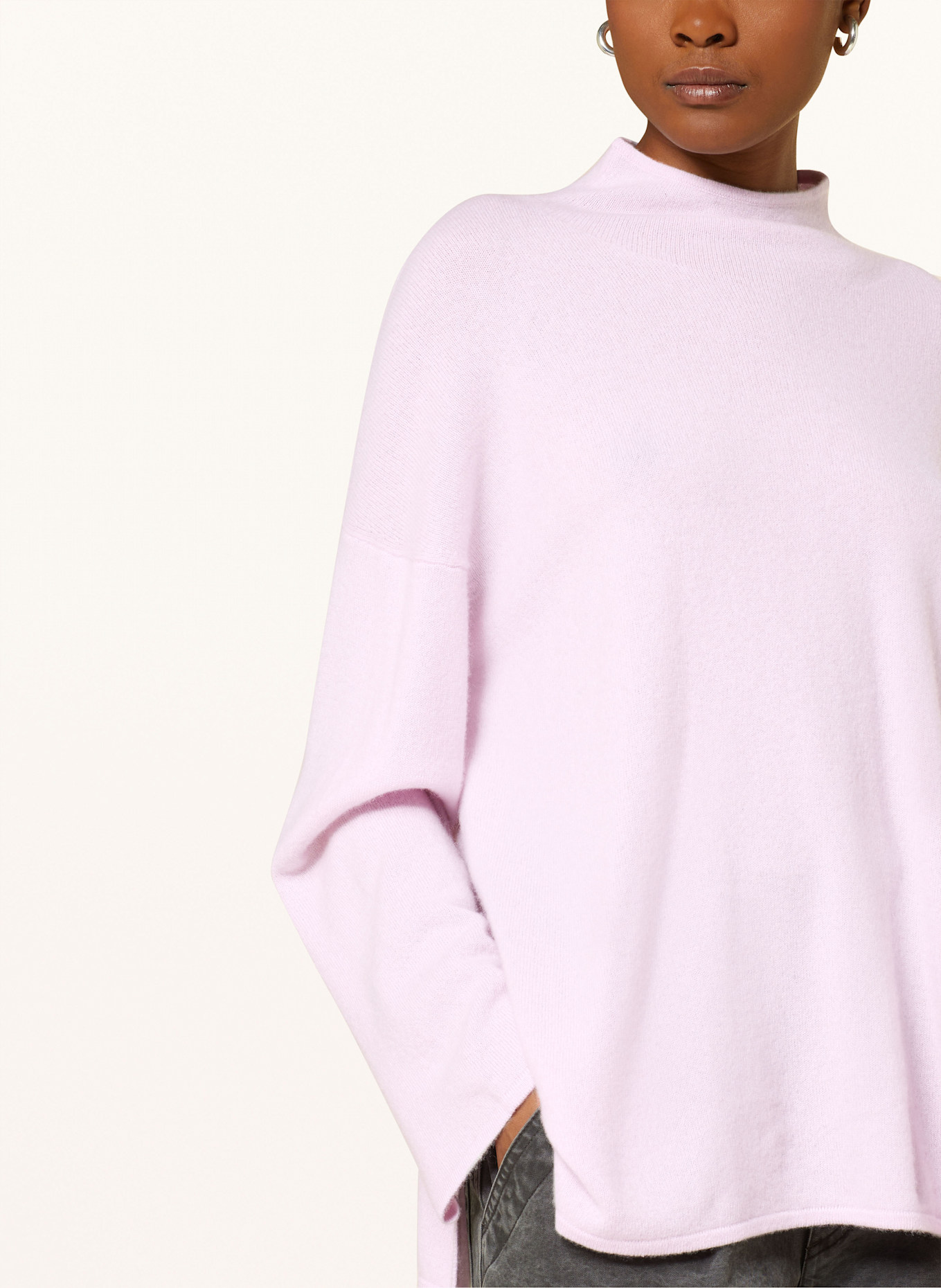 MRS & HUGS Oversized-Pullover aus Cashmere: HELLLILA