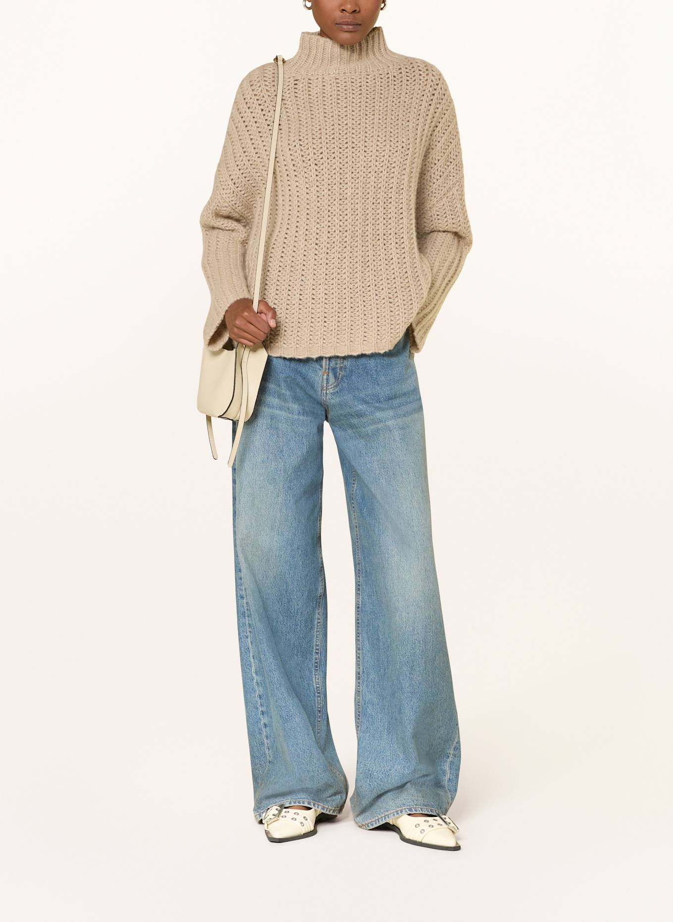 MRS & HUGS Cashmere-Pullover: HELLBRAUN