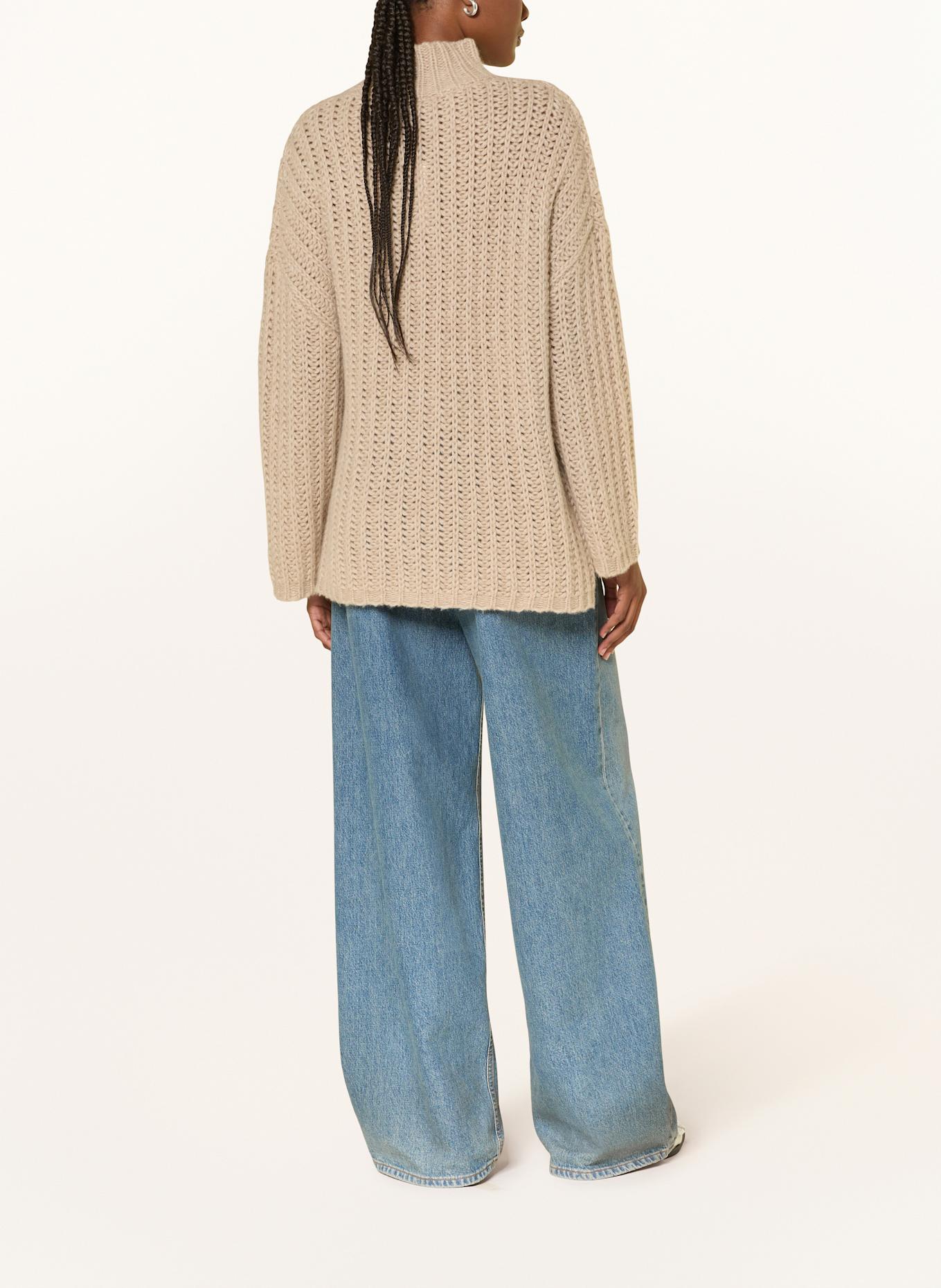 MRS & HUGS Cashmere-Pullover: HELLBRAUN