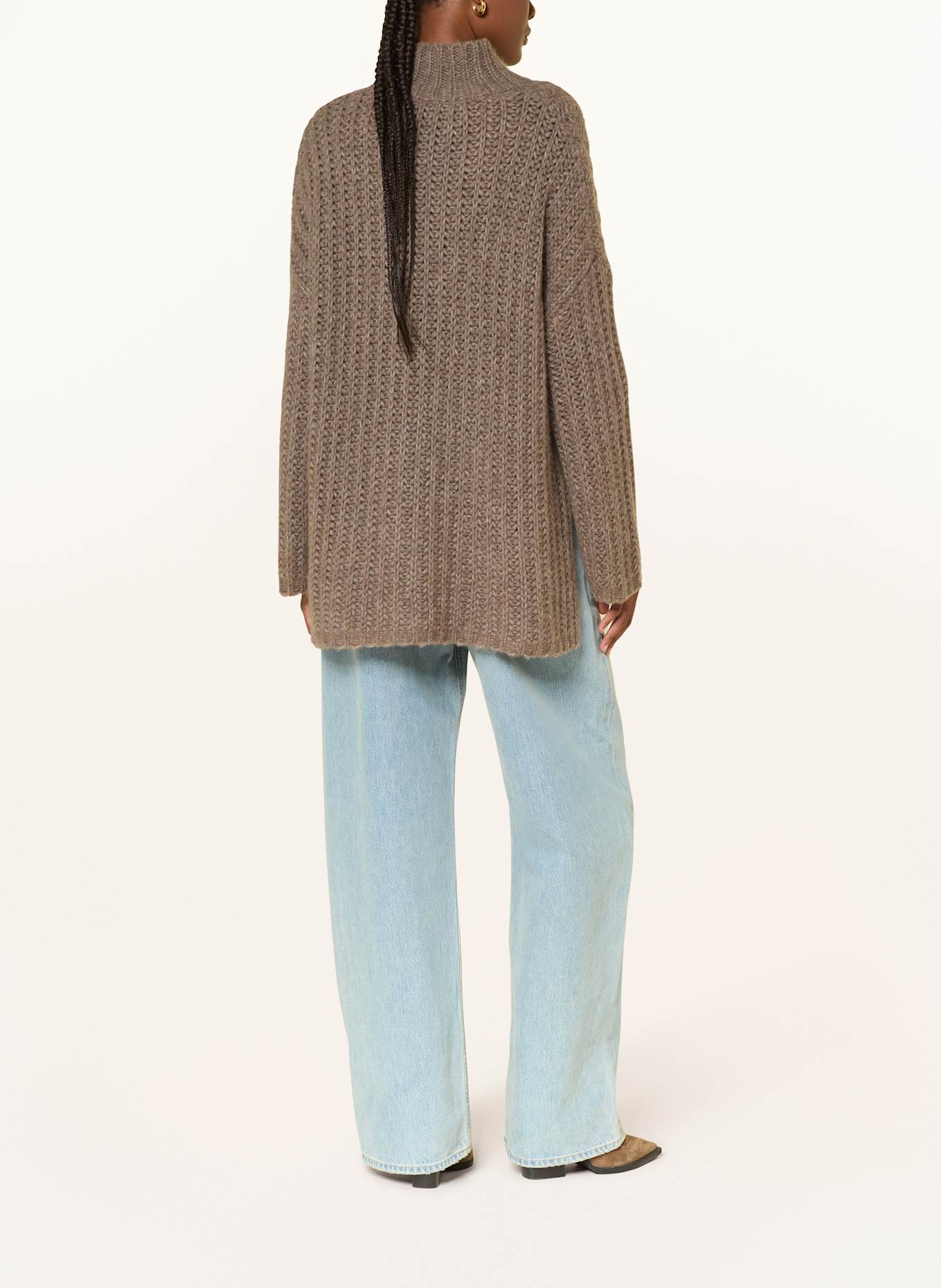 MRS & HUGS Cashmere-Pullover: DUNKELBRAUN