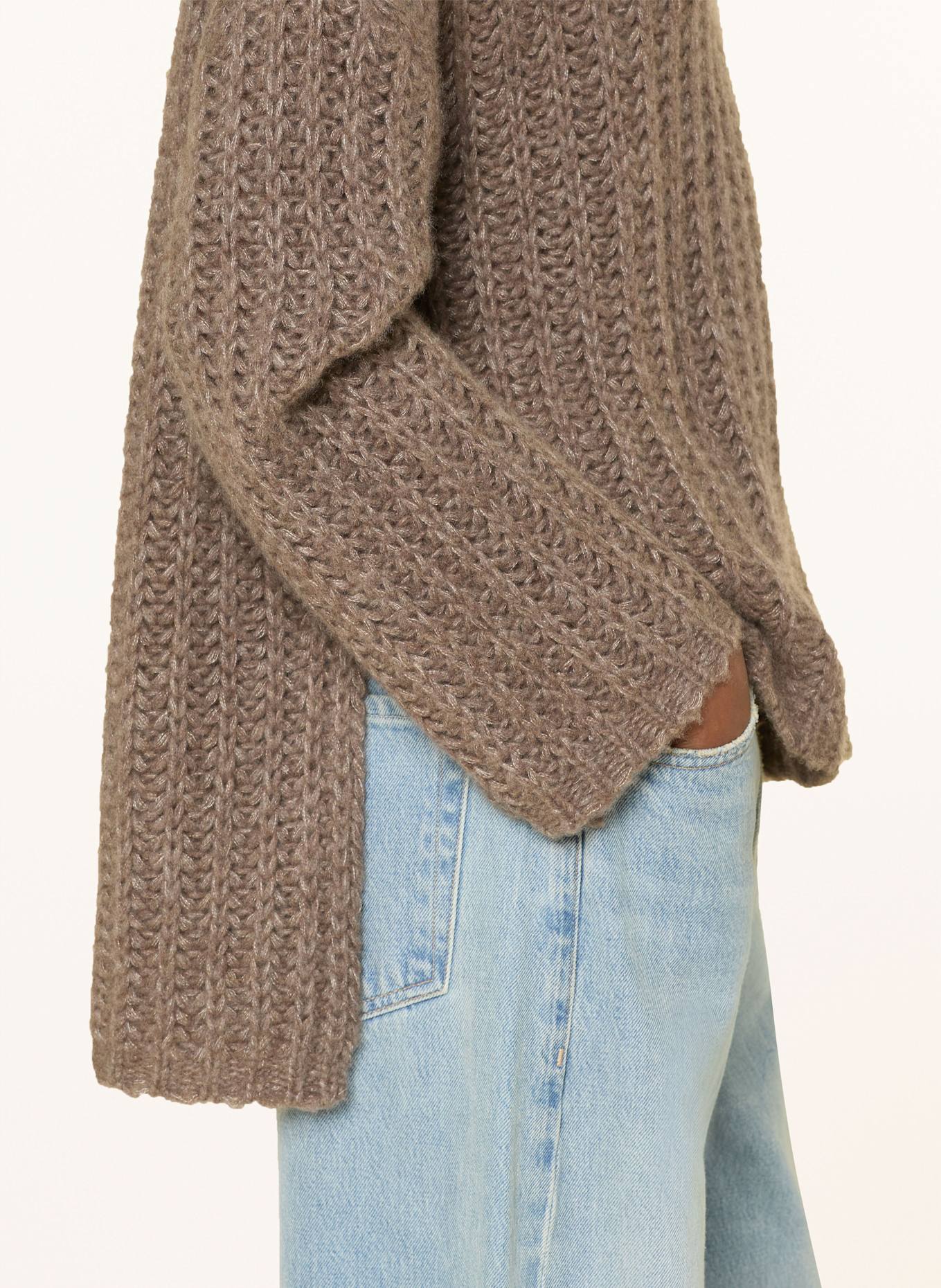 MRS & HUGS Cashmere-Pullover: DUNKELBRAUN