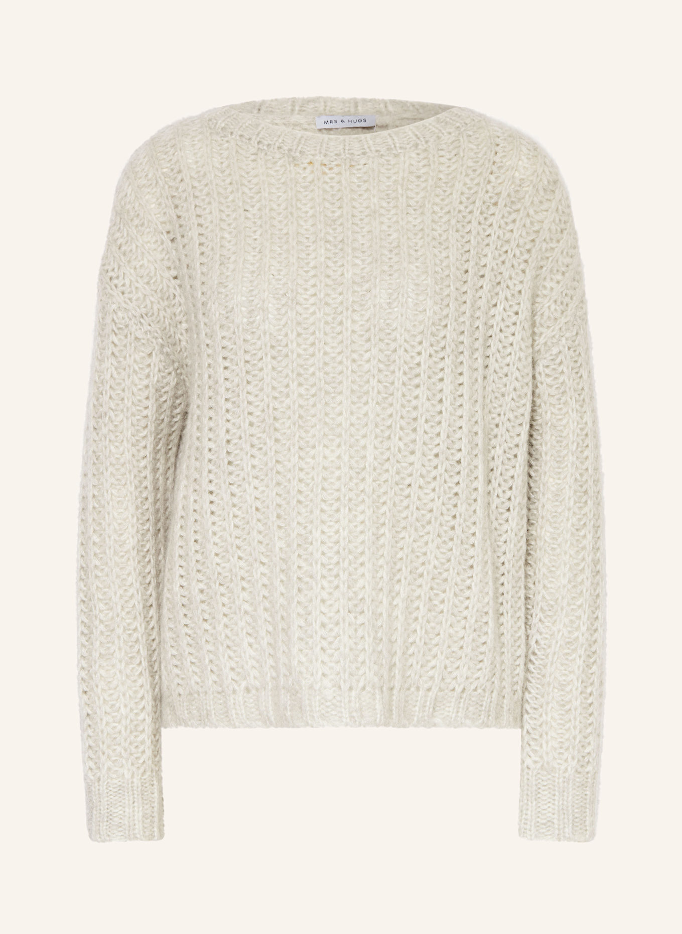 MRS & HUGS Cashmere-Pullover: HELLGRAU