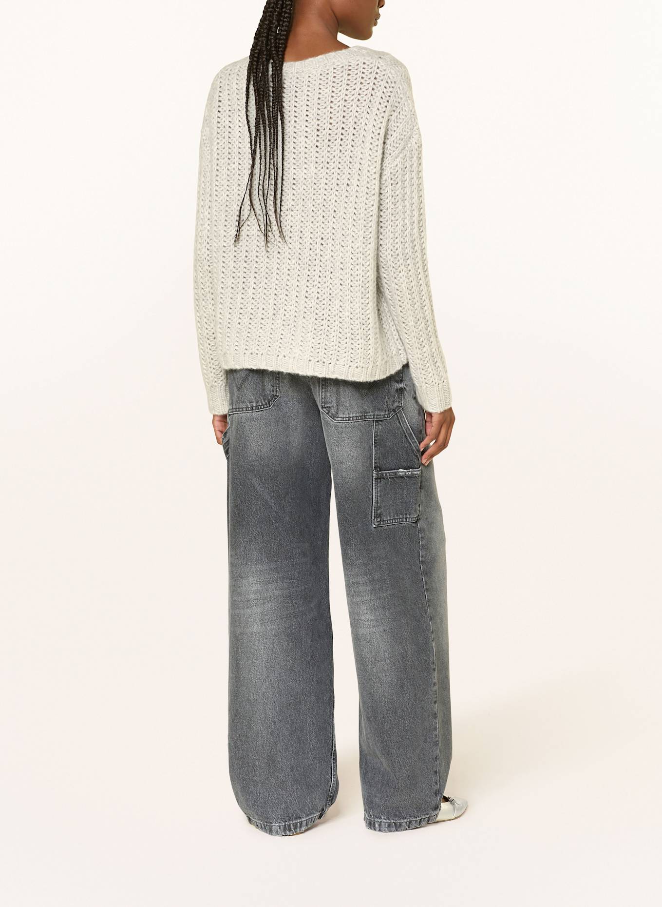 MRS & HUGS Cashmere-Pullover: HELLGRAU