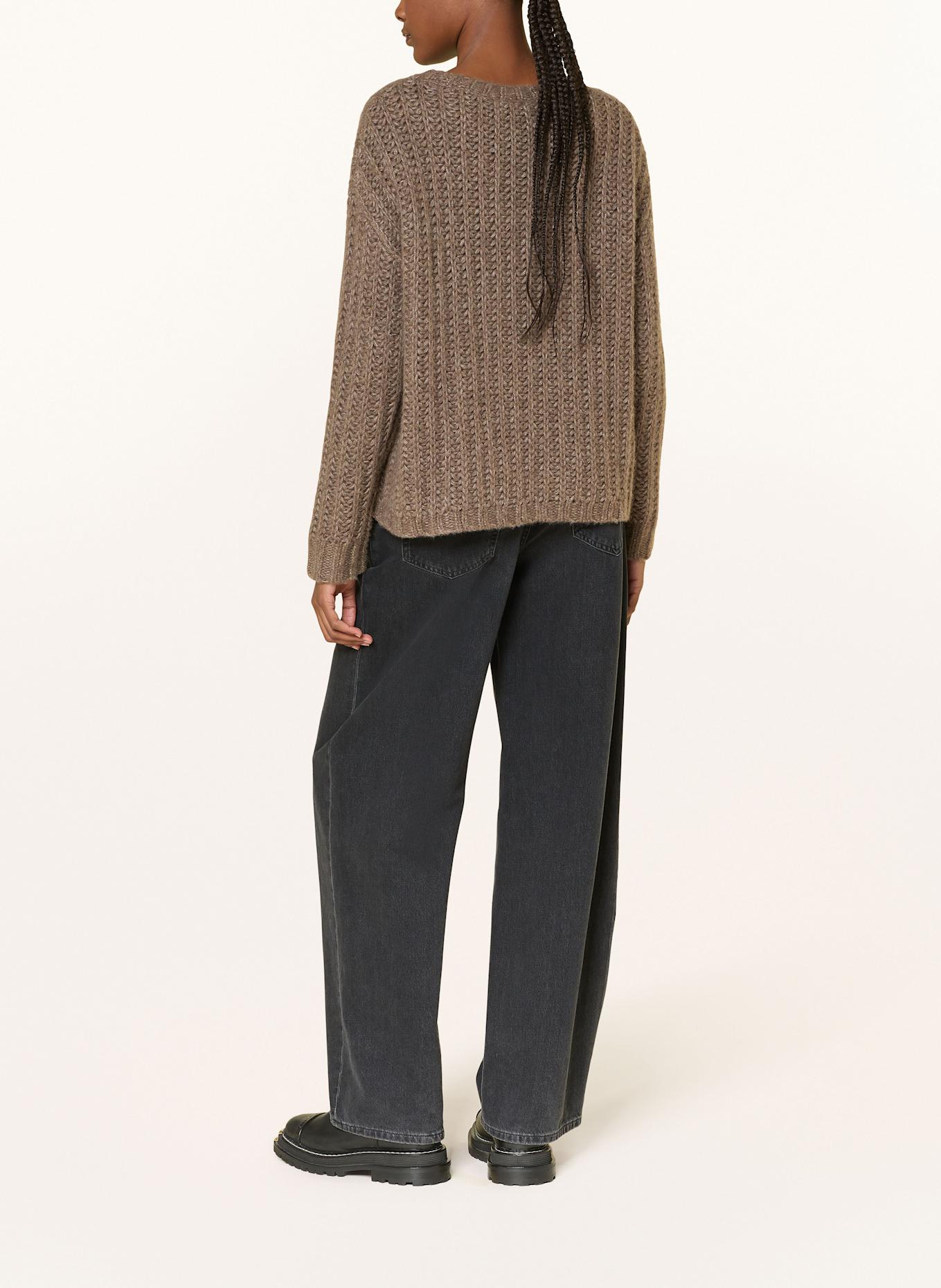 MRS & HUGS Cashmere-Pullover: DUNKELBRAUN