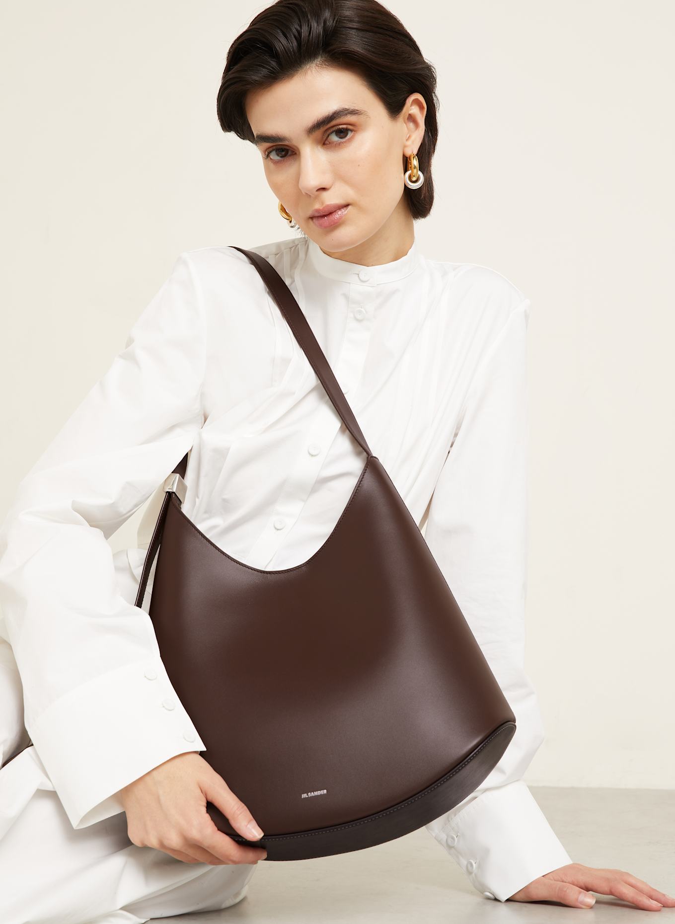 JIL SANDER Umhängetasche ELDORADO MEDIUM: BRAUN