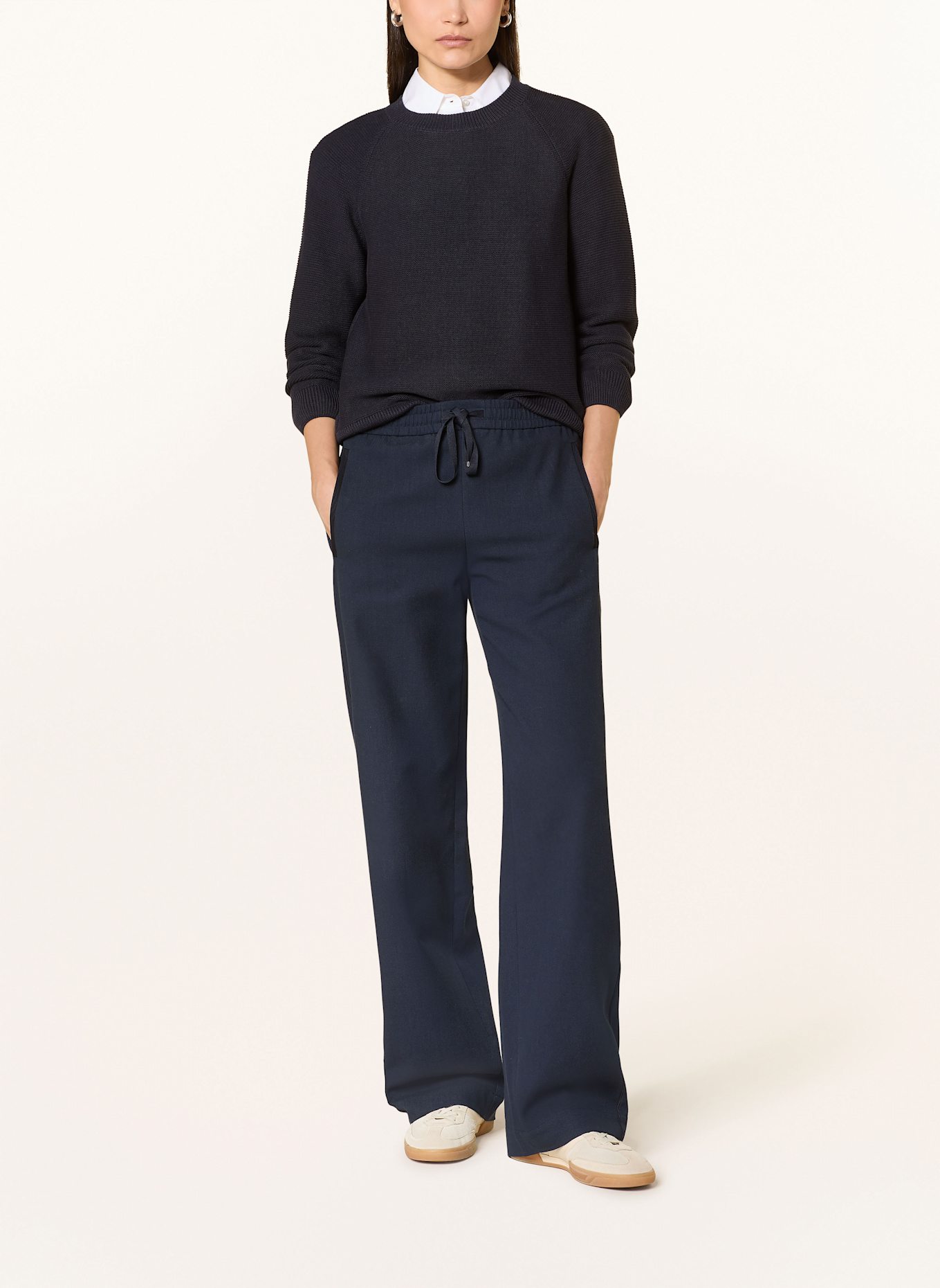BOSS Marlenehose TILDINA: DUNKELBLAU