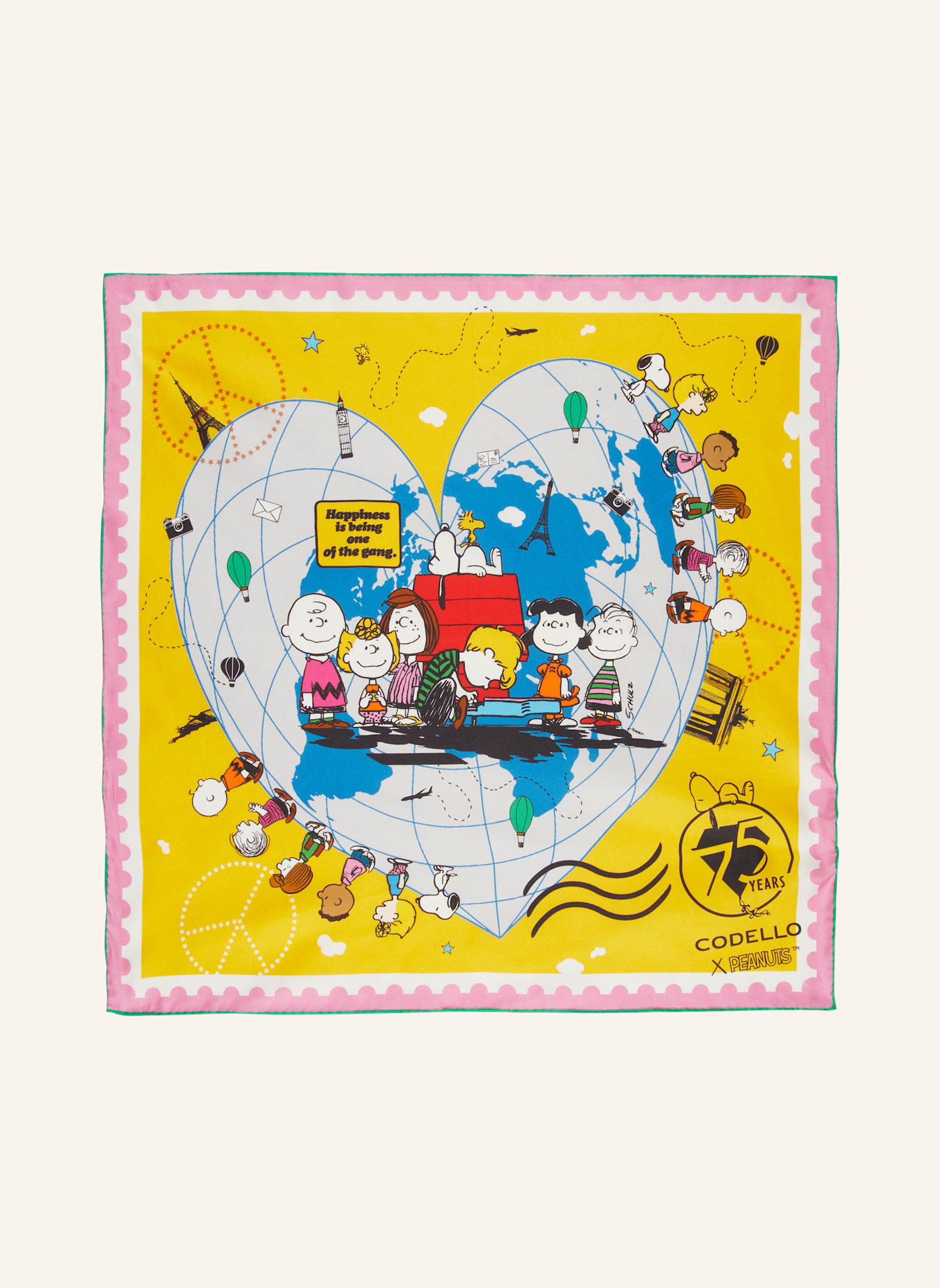 CODELLO Seidentuch NICKI: GELB / PINK / BLAU