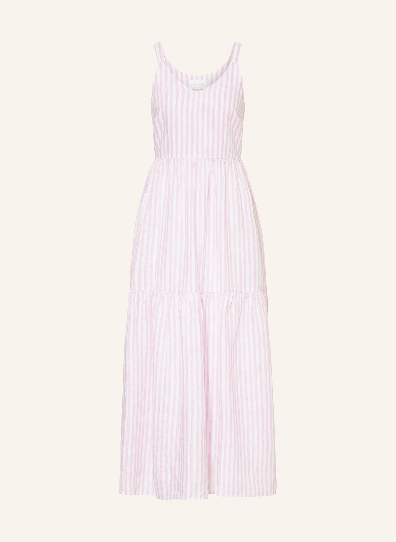 ROBERT FRIEDMAN Leinenkleid AMIRAL: ROSA / WEISS