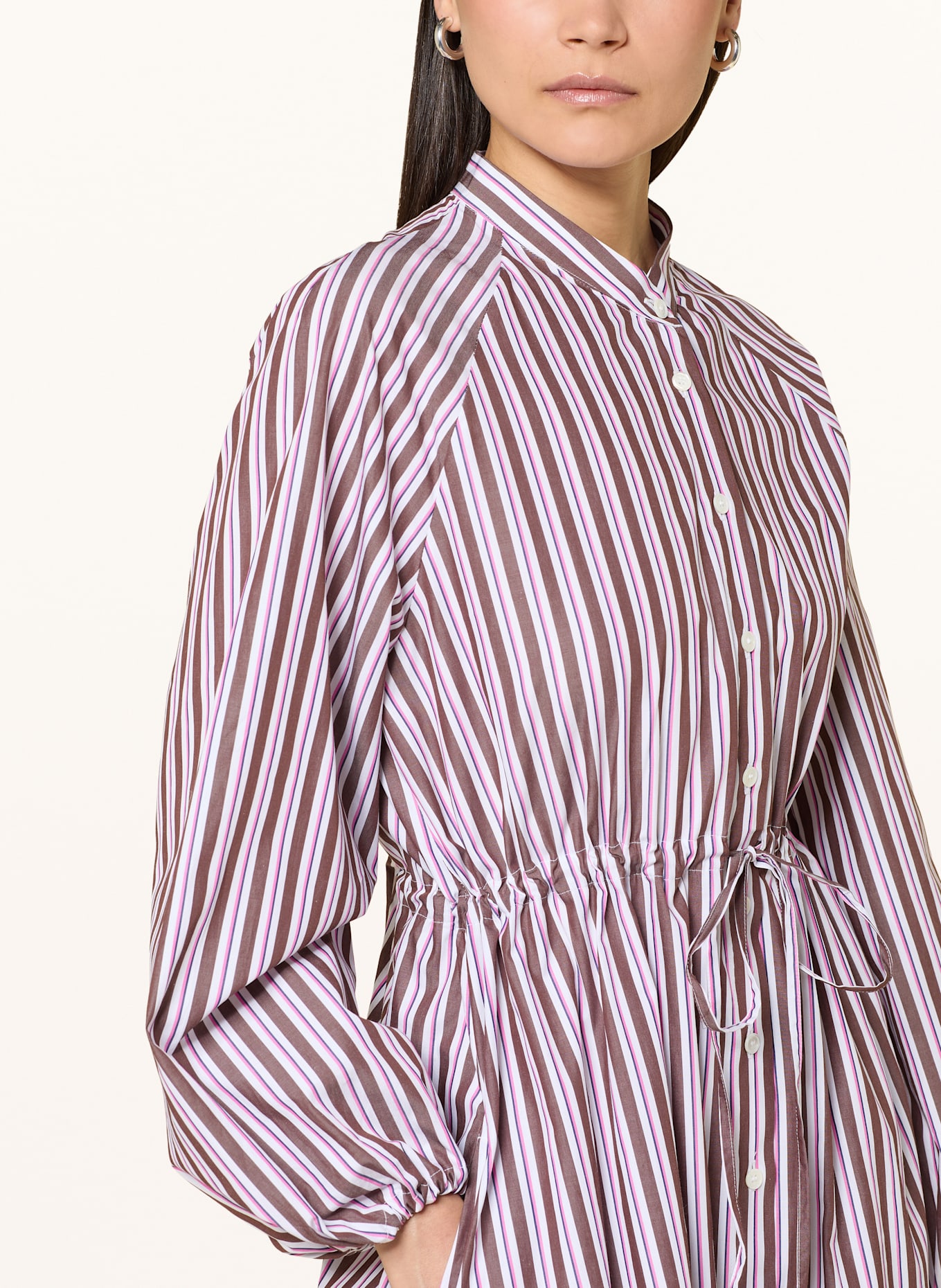 ROBERT FRIEDMAN Kleid MAELYL: BRAUN / WEISS / ROSA