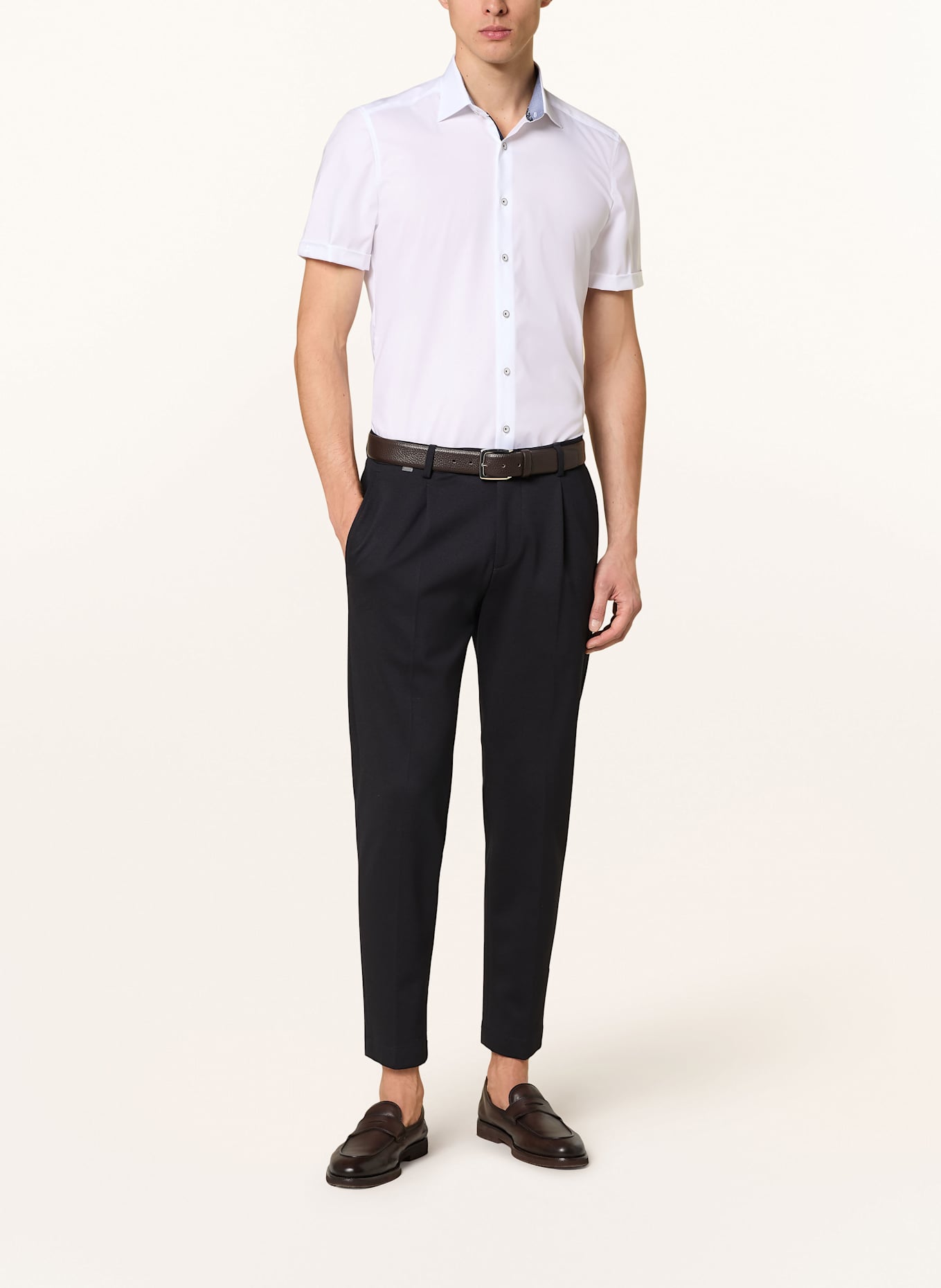 OLYMP Kurzarm-Hemd Level Five body fit: WEISS