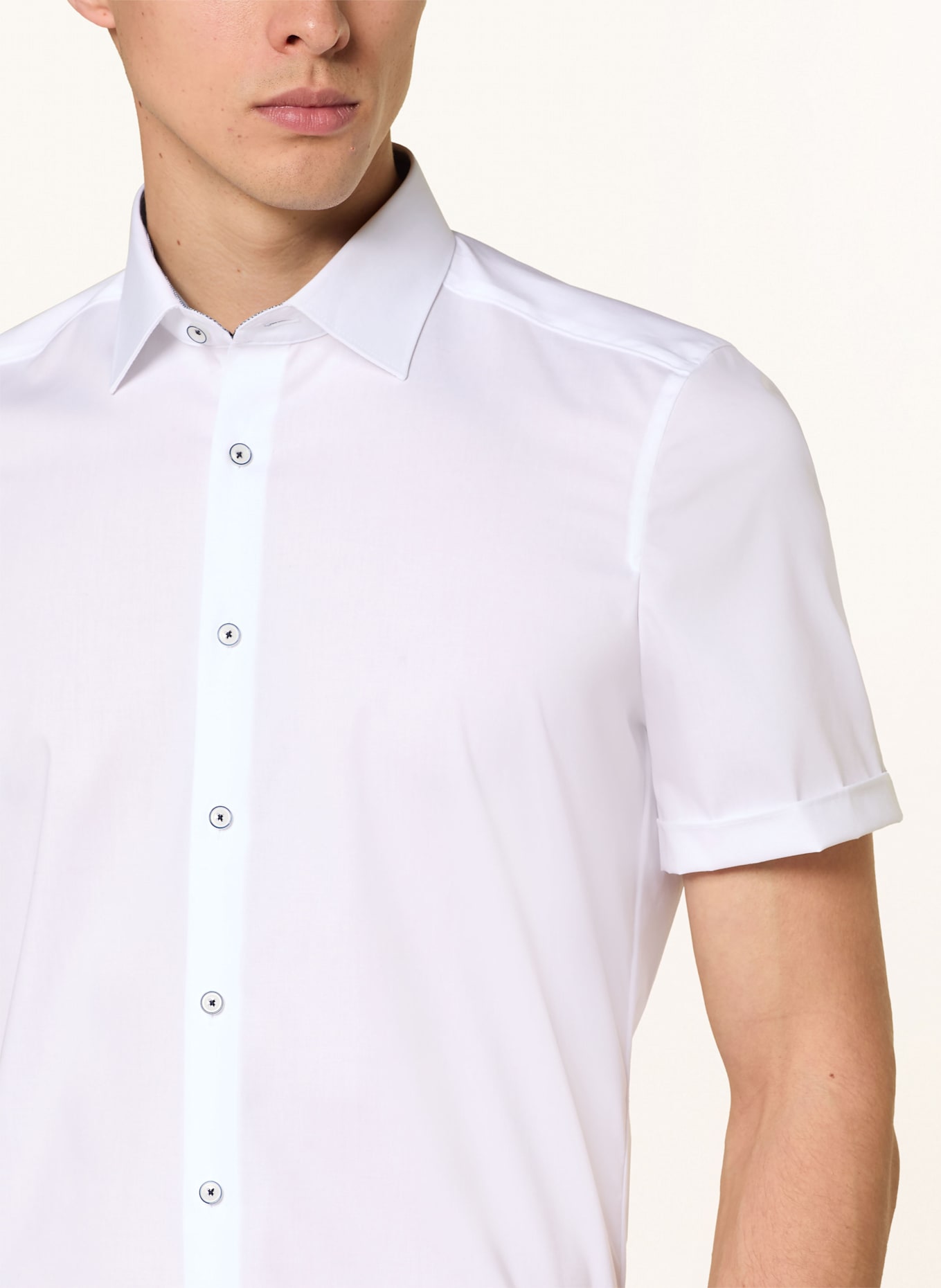 OLYMP Kurzarm-Hemd Level Five body fit: WEISS