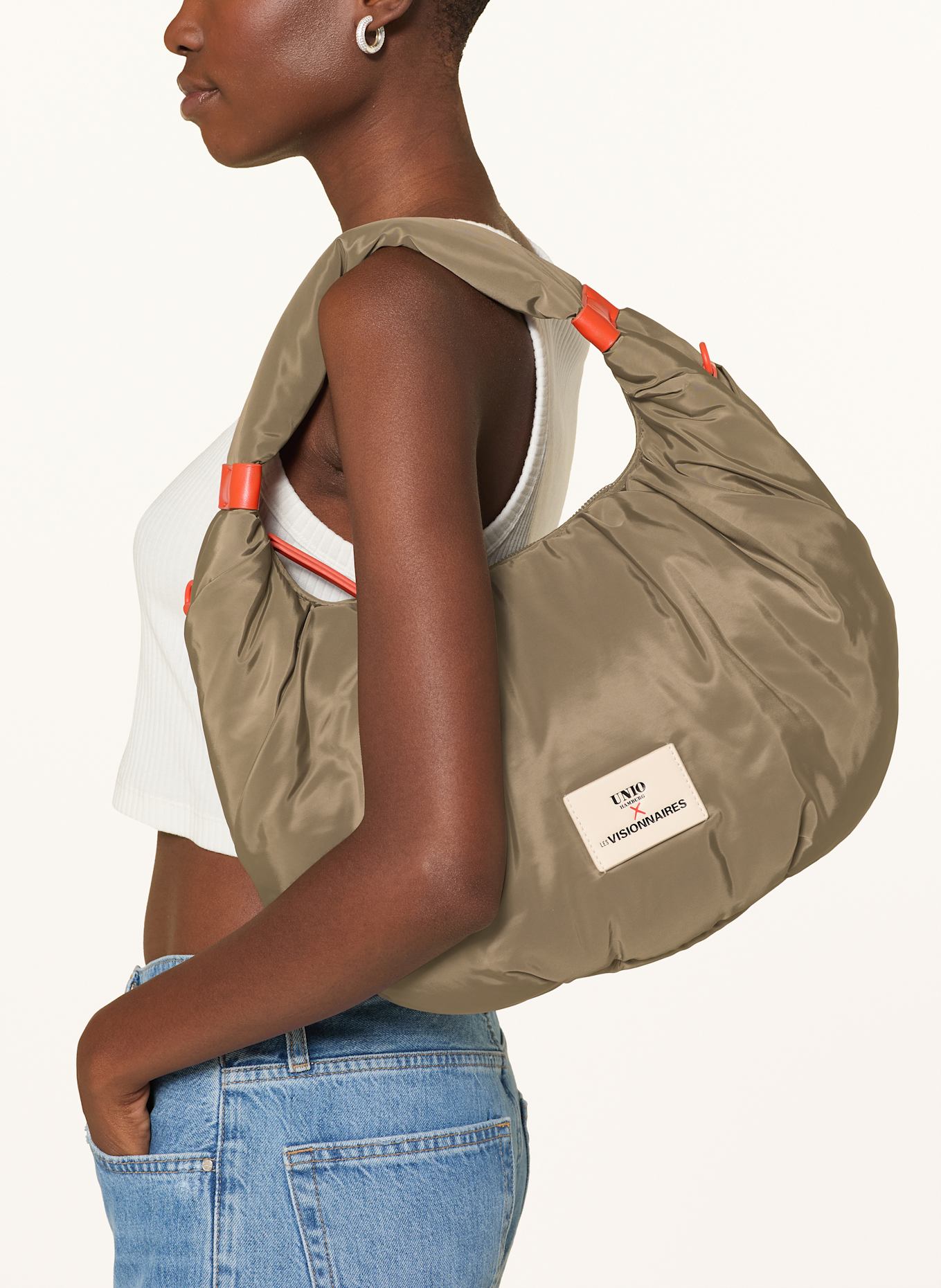 UNIO Torebka KITZBUEHEL PUFFY LARGE: KHAKI/ POMARAŃCZOWY