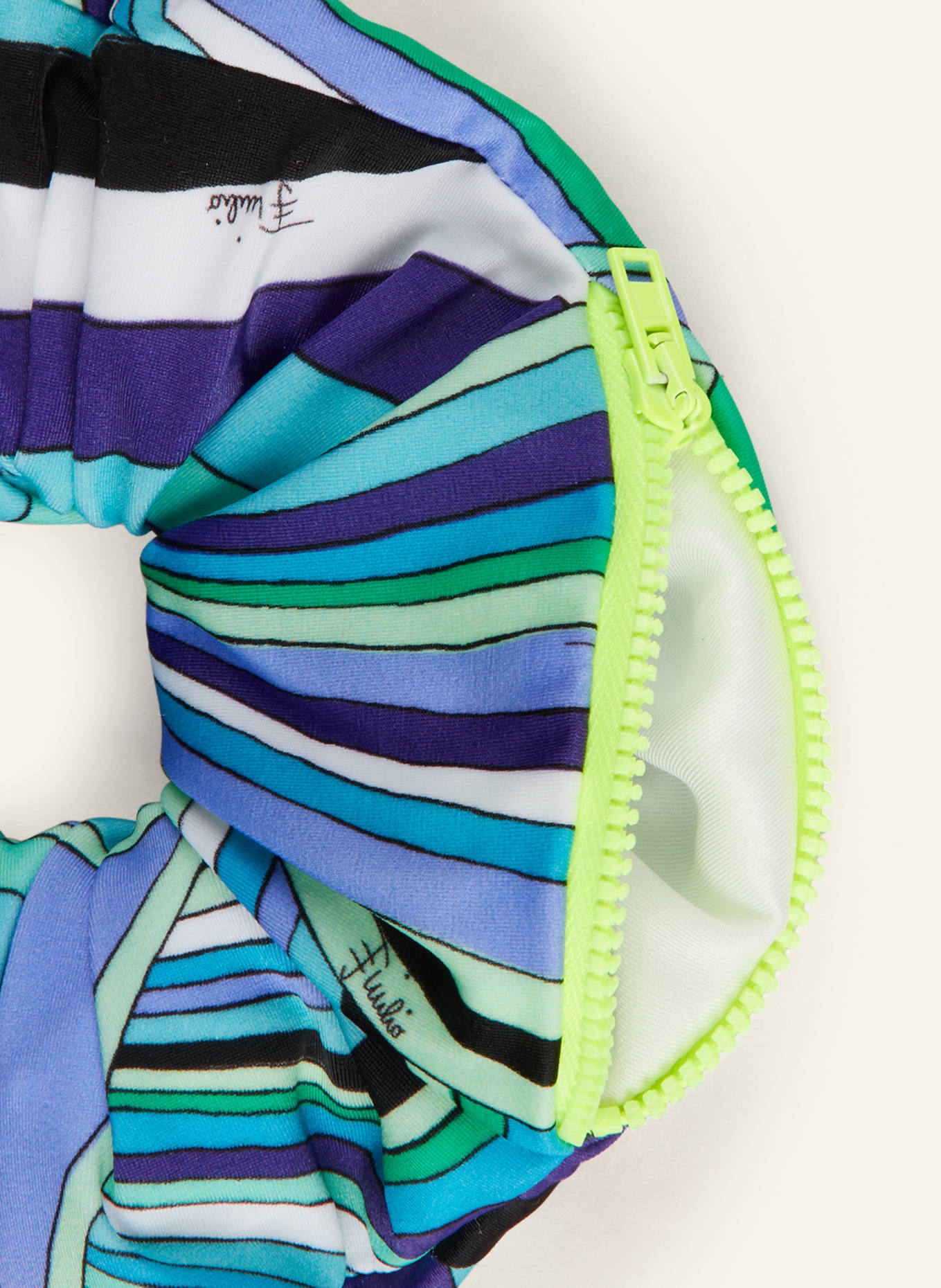 PUCCI élastique pour cheveux: LILAS / BLEU FLUO / VERT CLAIR