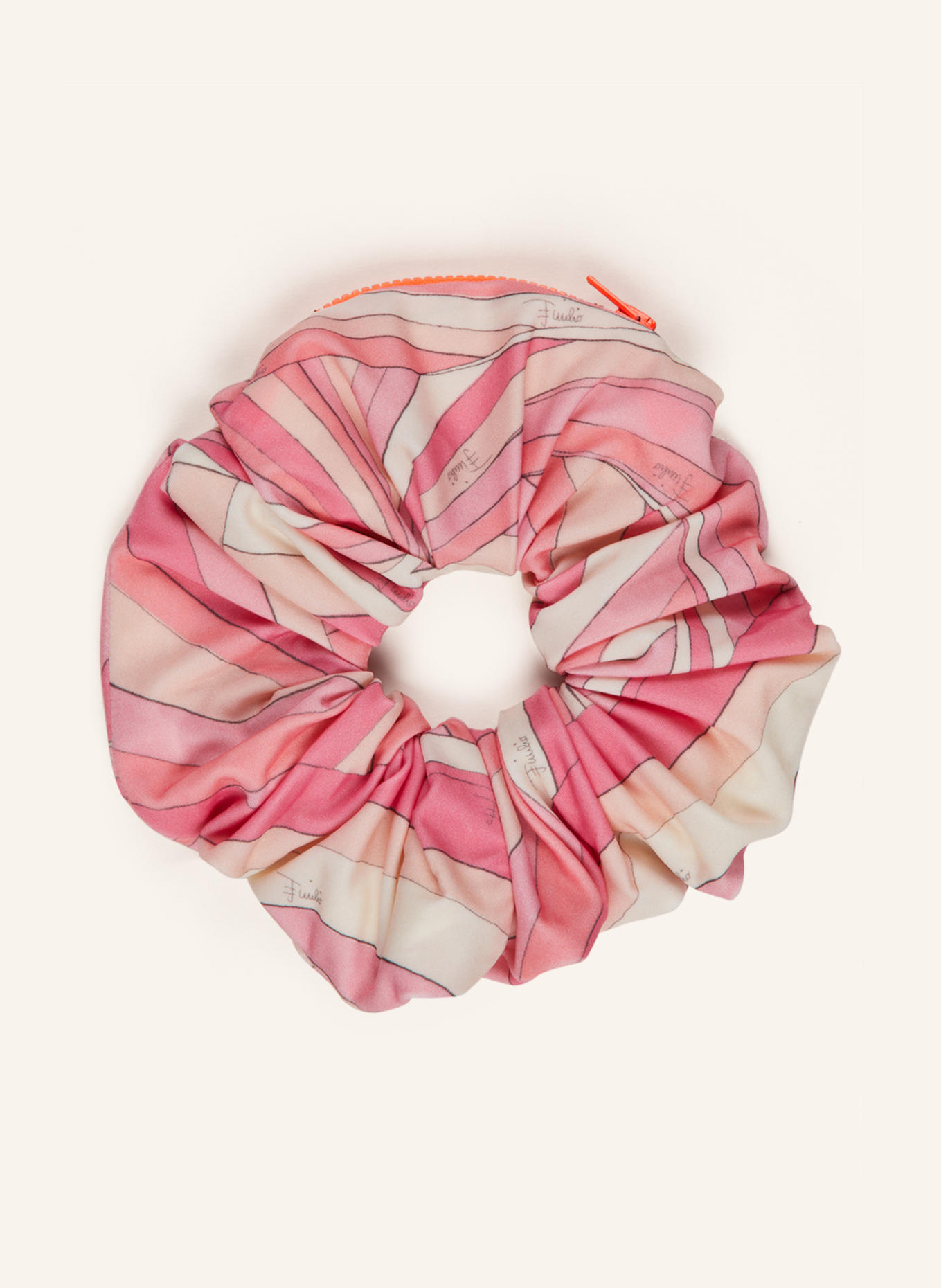 PUCCI haarelastiekje: ROZE / ROZE / LICHTORANJE