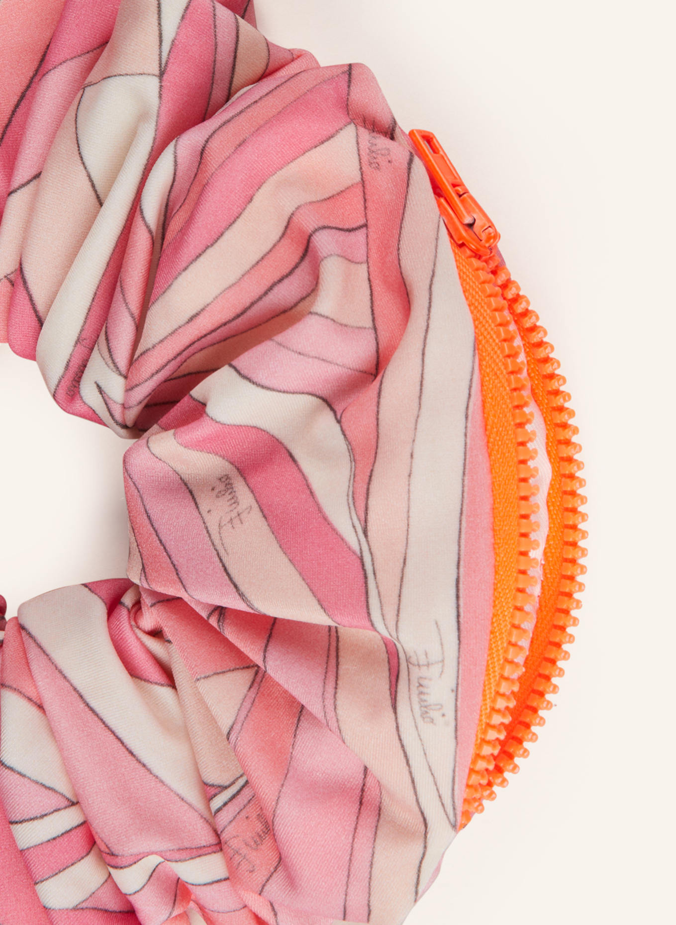 PUCCI haarelastiekje: ROZE / ROZE / LICHTORANJE