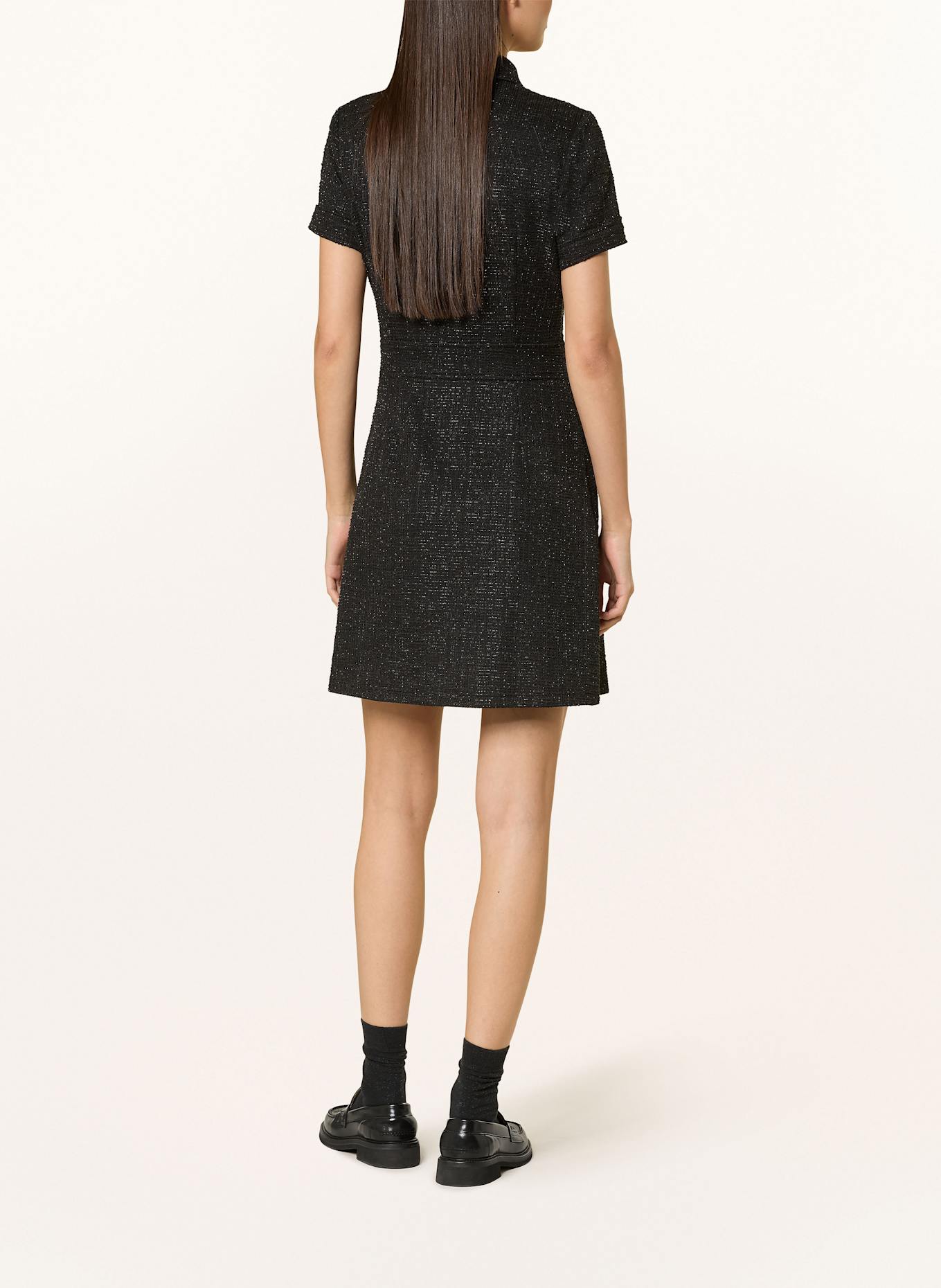 GUESS Tweed-Kleid TAMARA mit Glitzergarn: SCHWARZ