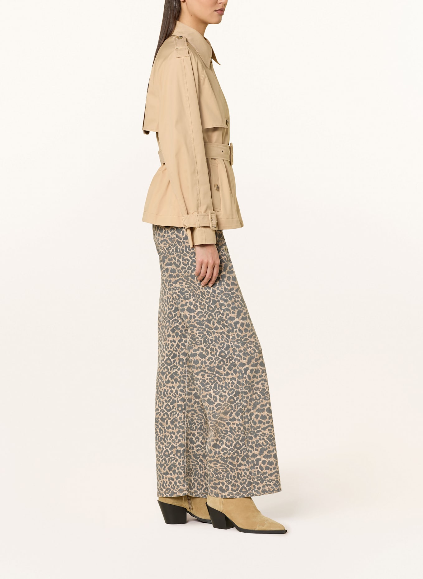 GUESS Wide Leg Jeans: P7XQ DENIM FELINE PRIN