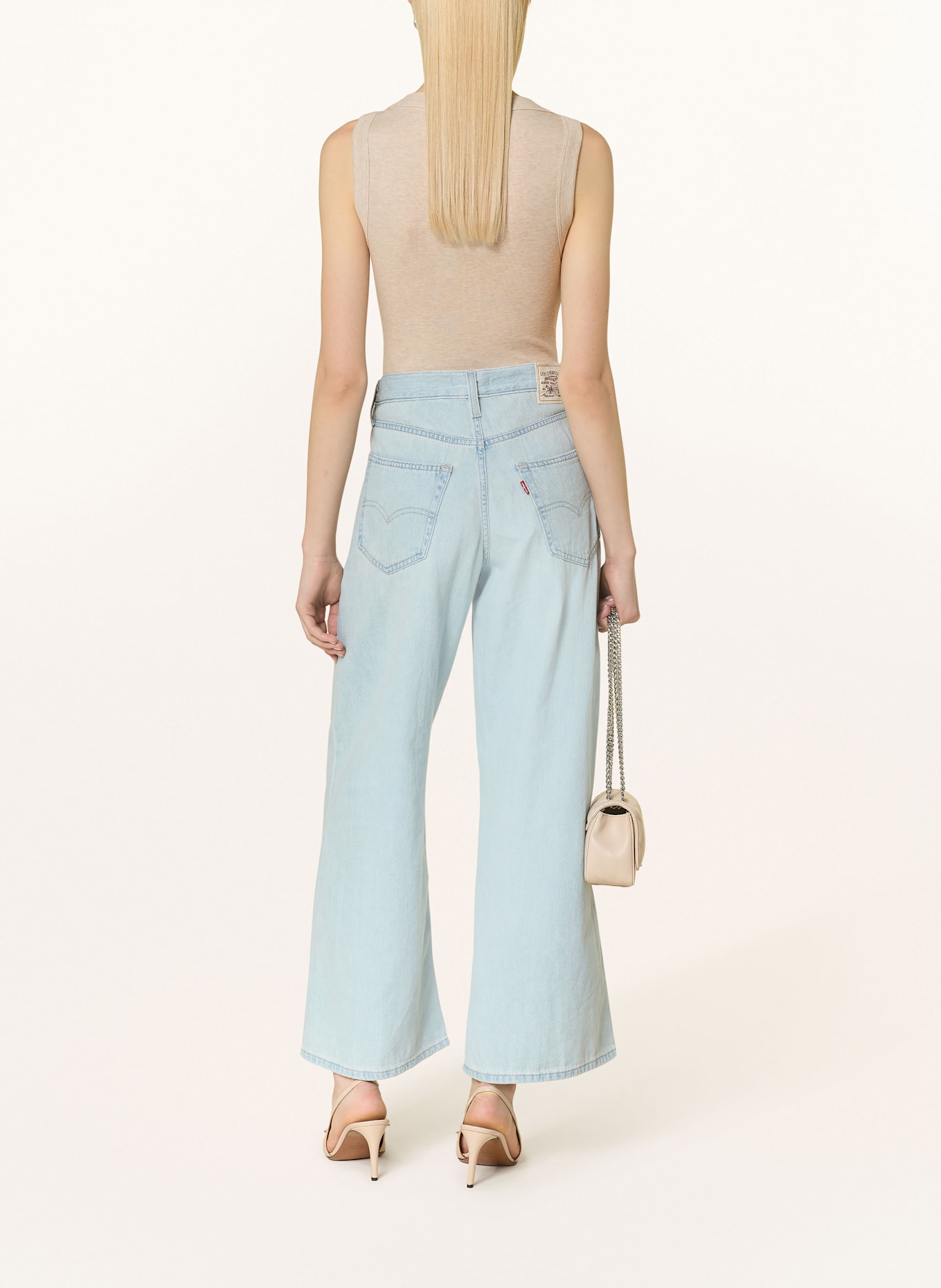 GUESS Top TINA mit Schmucksteinen: TAUPE