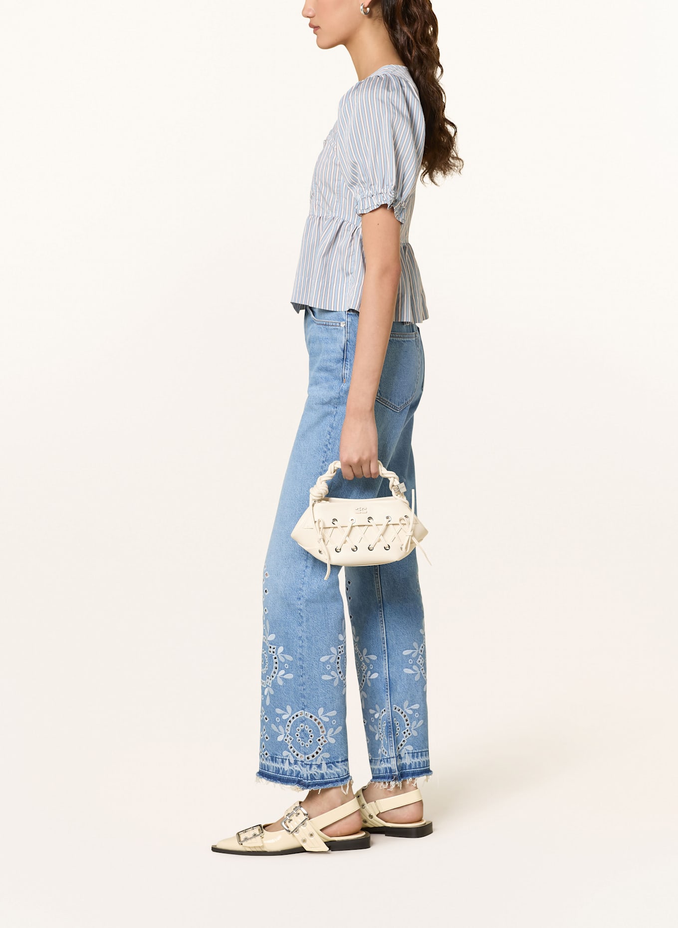 GANNI Bootcut Jeans BETZY: 564 LIGHT BLUE STONE