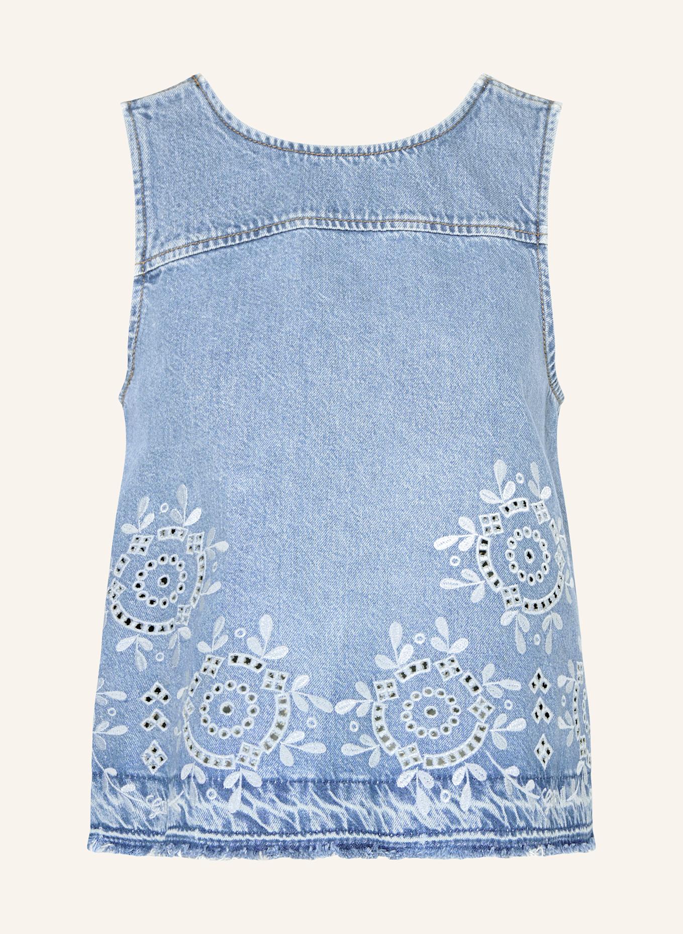 GANNI Jeanstop: BLAU / HELLBLAU