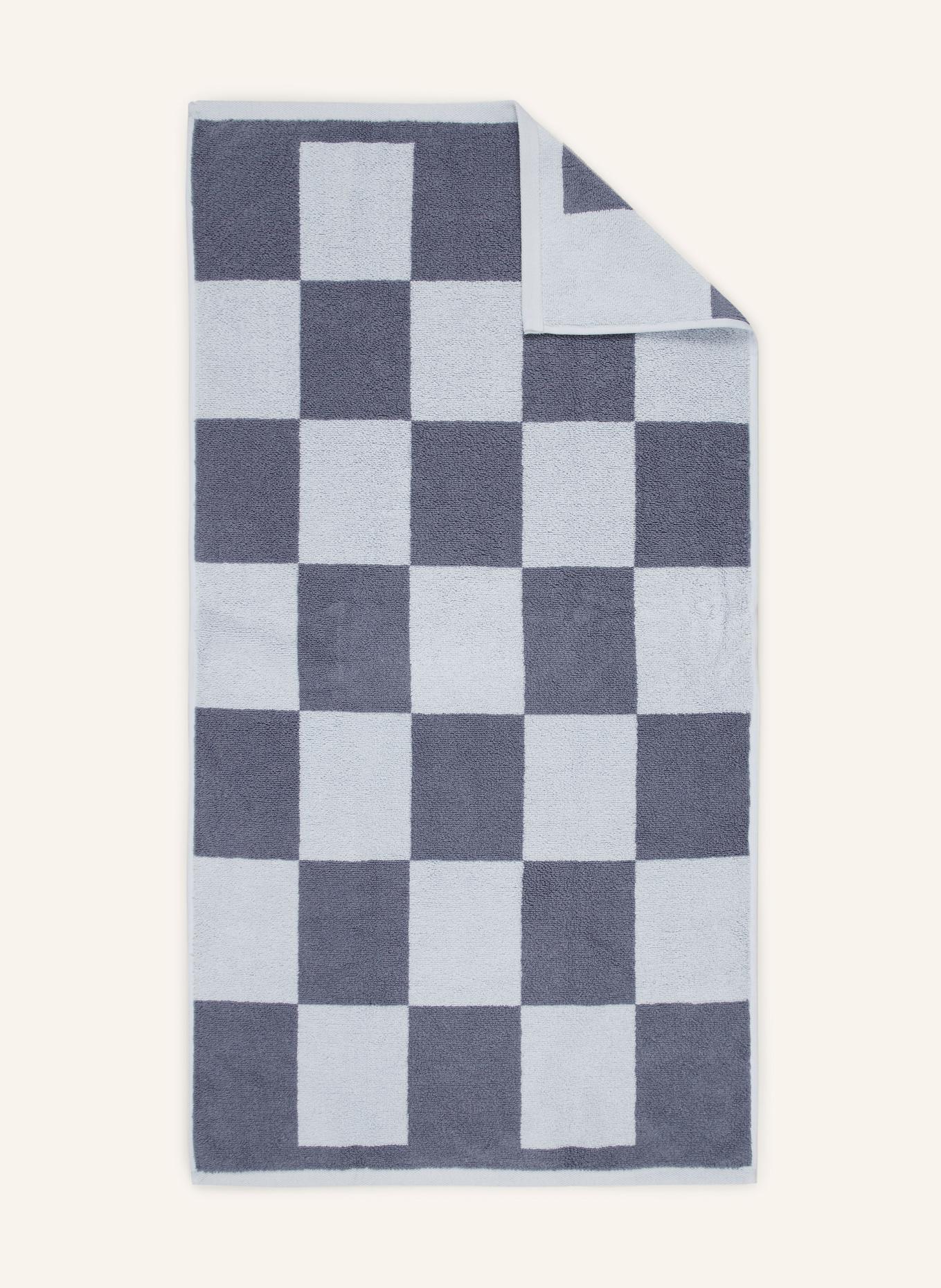 HAY Handtuch CHECK: BLAUGRAU / HELLBLAU