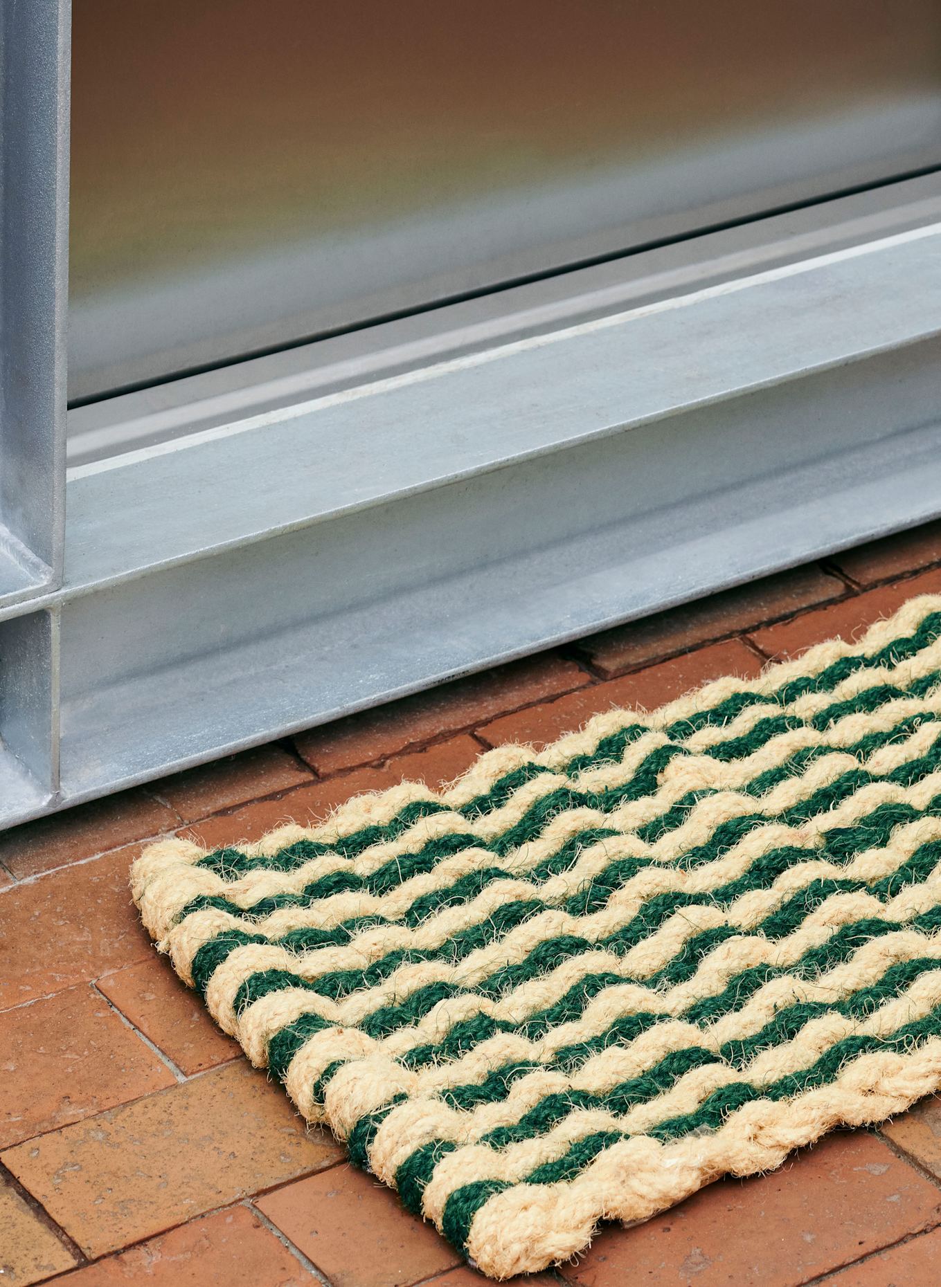 HAY Fußmatte: DUNKELGRÜN / ECRU