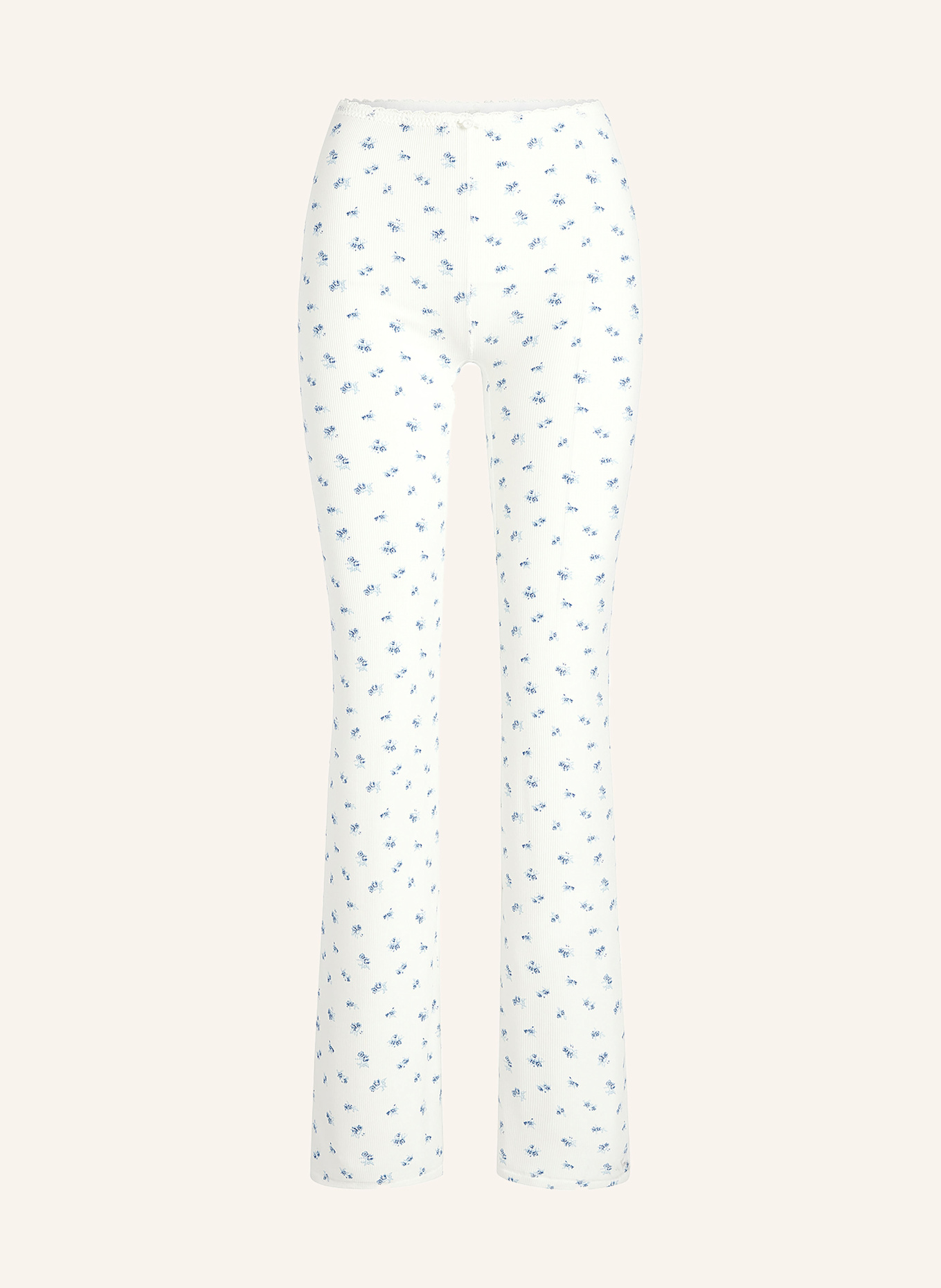SKIMS Lounge-Hose SOFT LOUNGE LACE: WEISS / BLAU