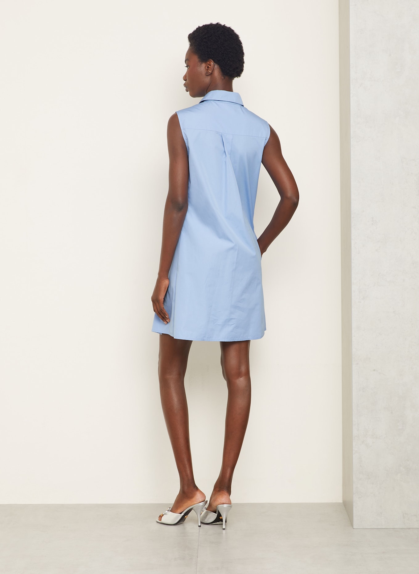 VERSACE Hemdblusenkleid: HELLBLAU