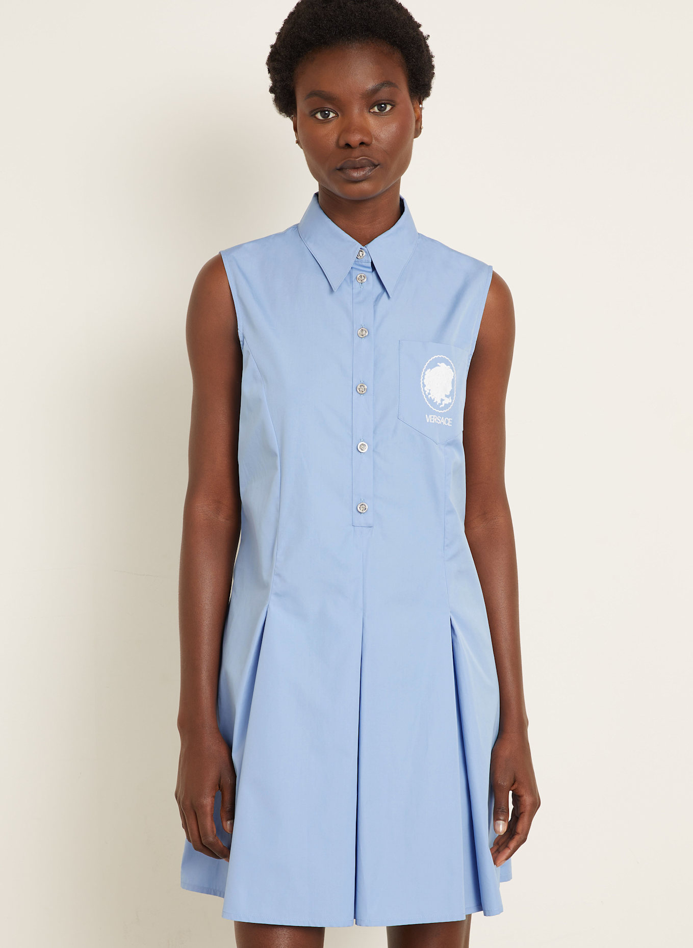 VERSACE Hemdblusenkleid: HELLBLAU