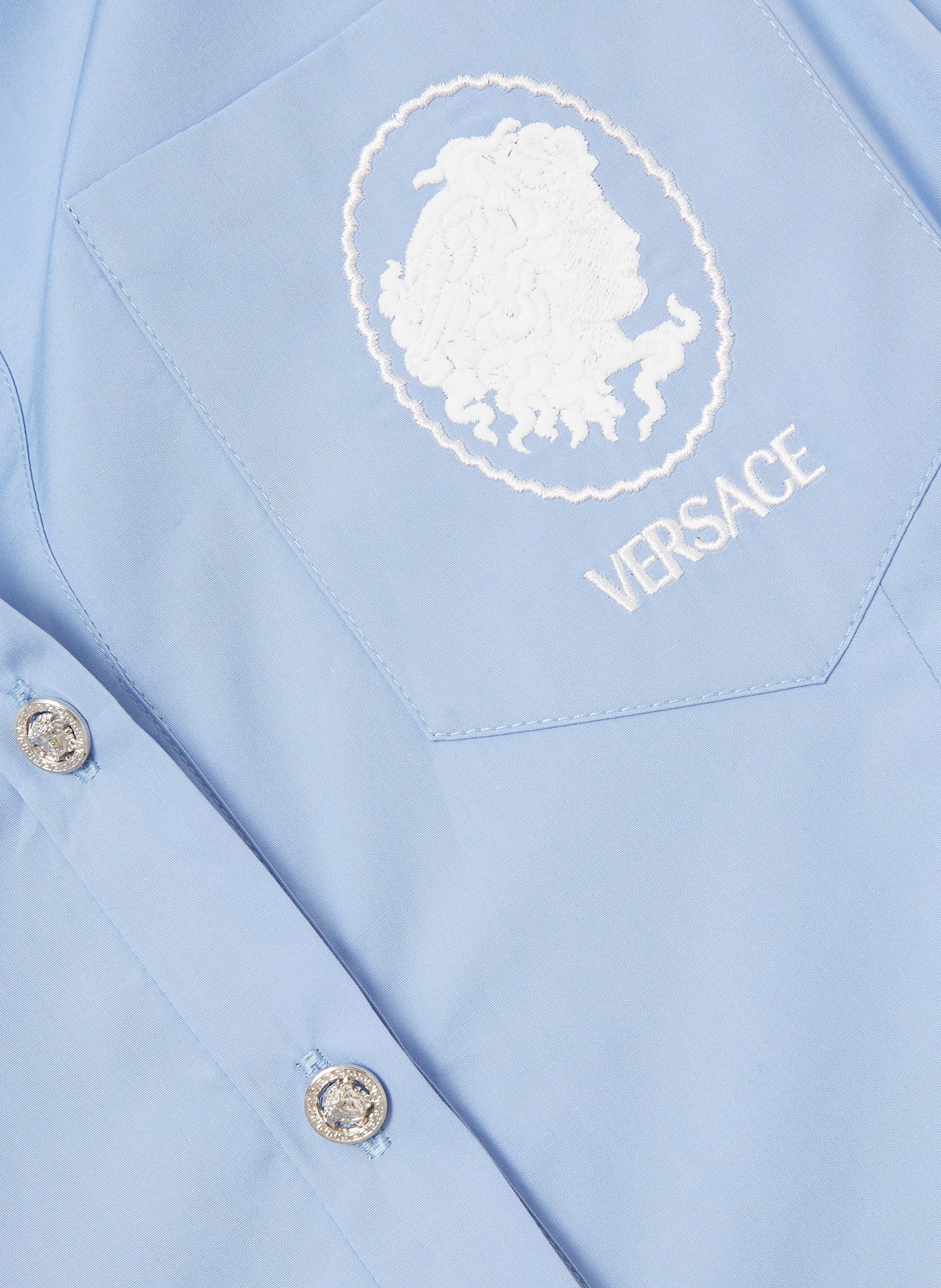 VERSACE Hemdblusenkleid: HELLBLAU