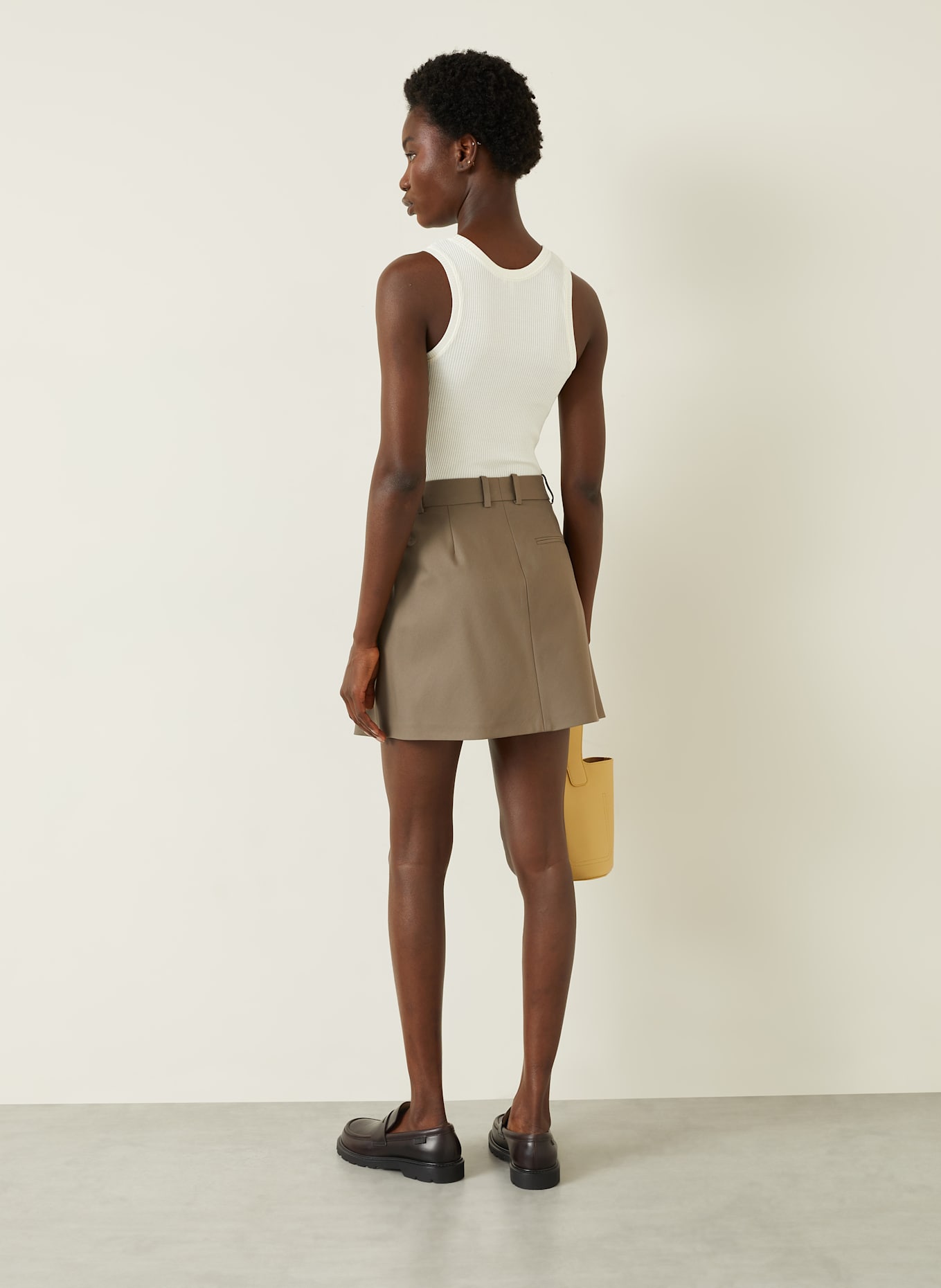 LOEWE Seiden-Tanktop ANAGRAM: ECRU