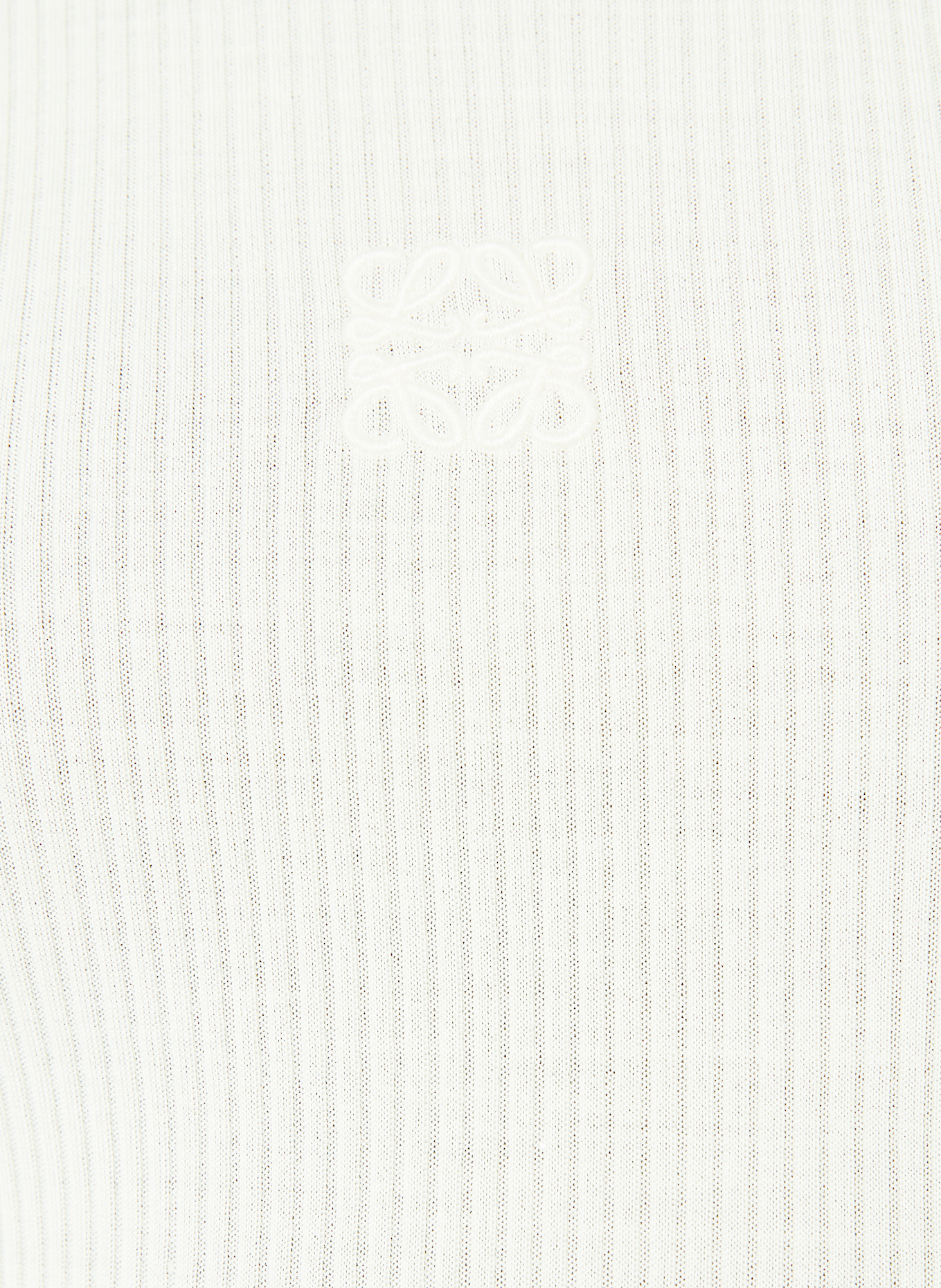 LOEWE Seiden-Tanktop ANAGRAM: ECRU