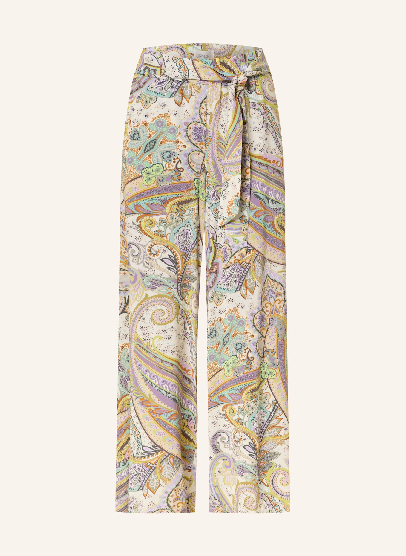 CARTOON Marlenehosen: GRÜN / LILA / ECRU