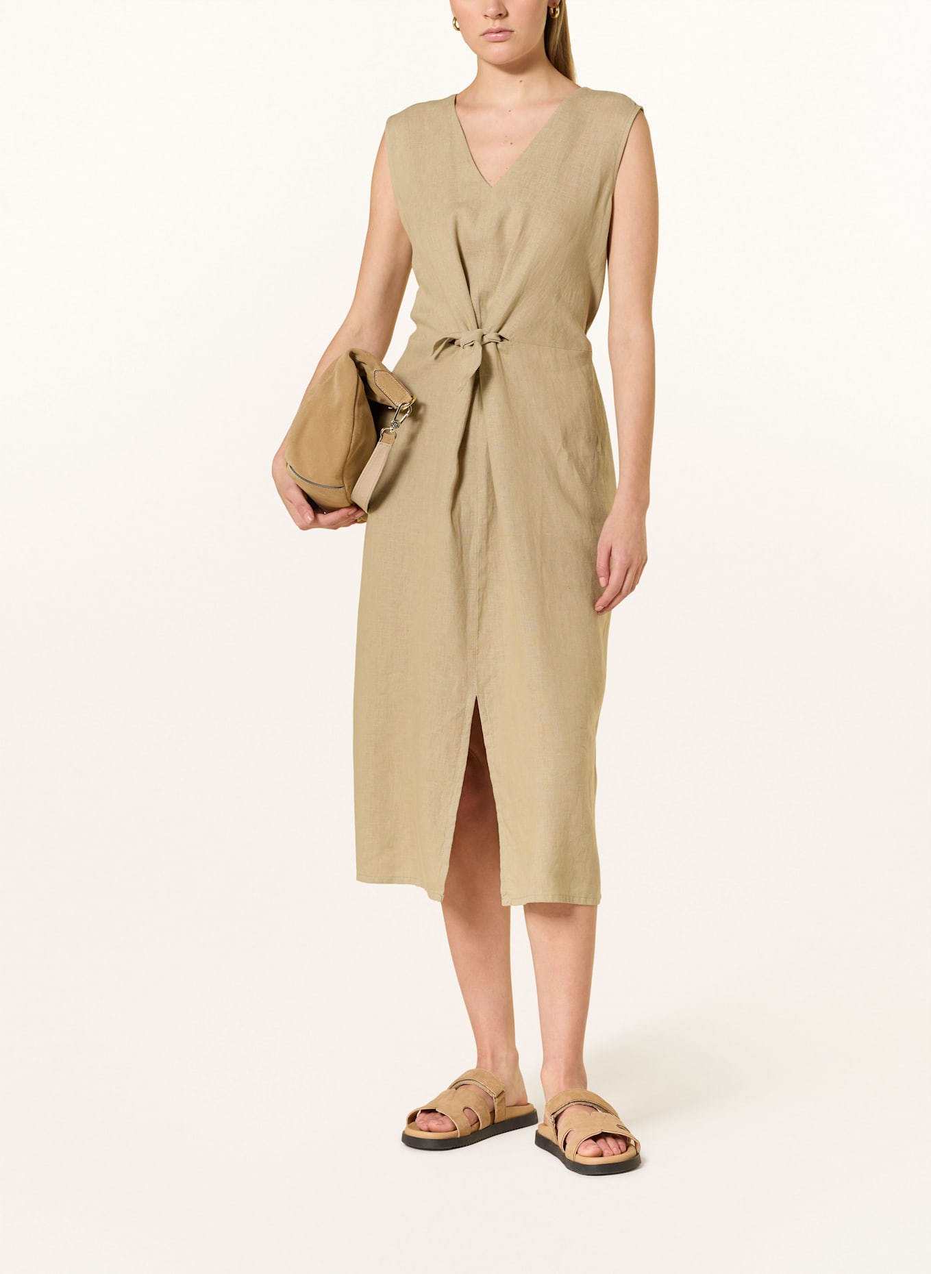 CARTOON Leinenkleid: HELLGRÜN