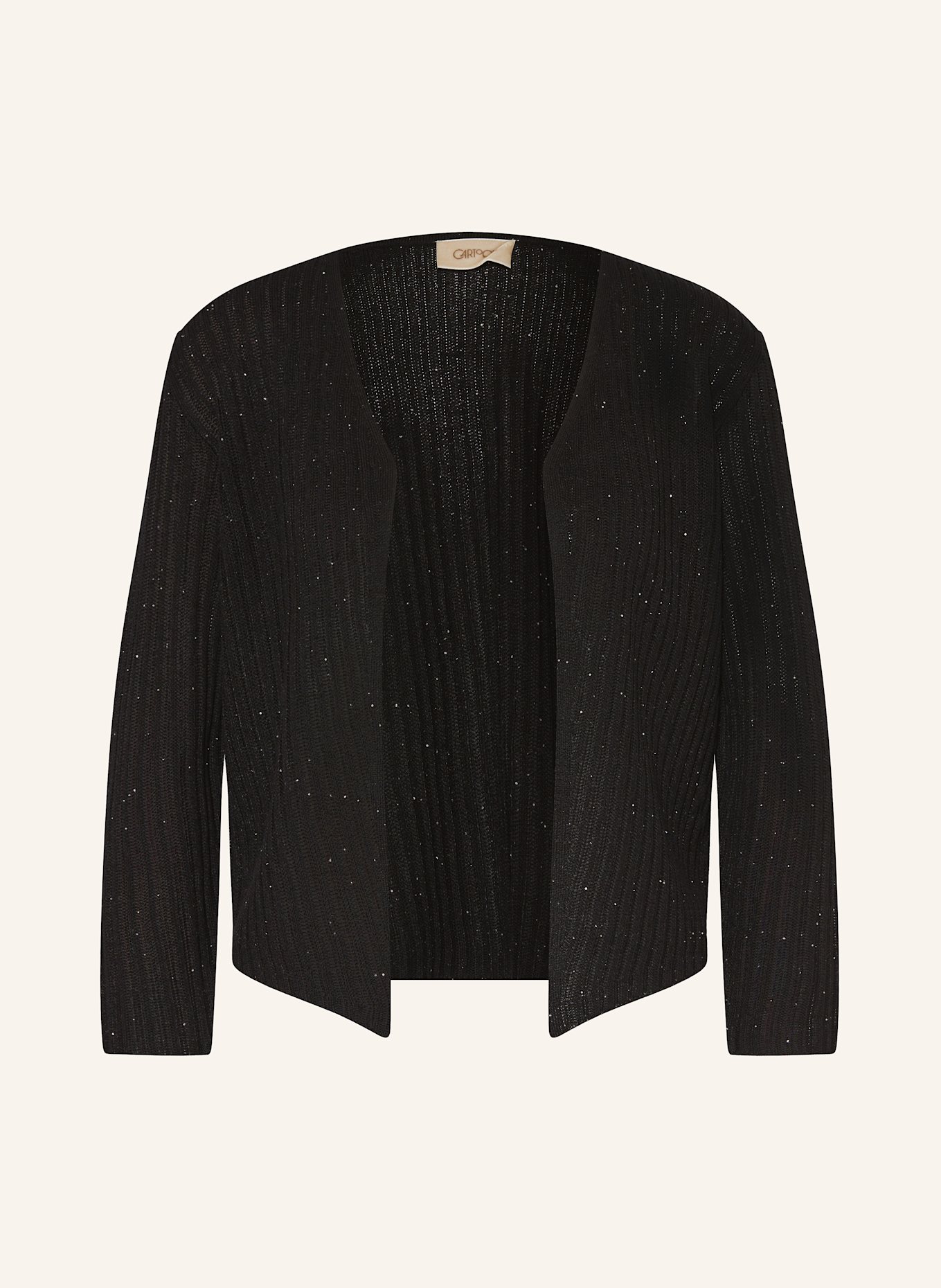 CARTOON Strickjacke mit Pailletten: SCHWARZ